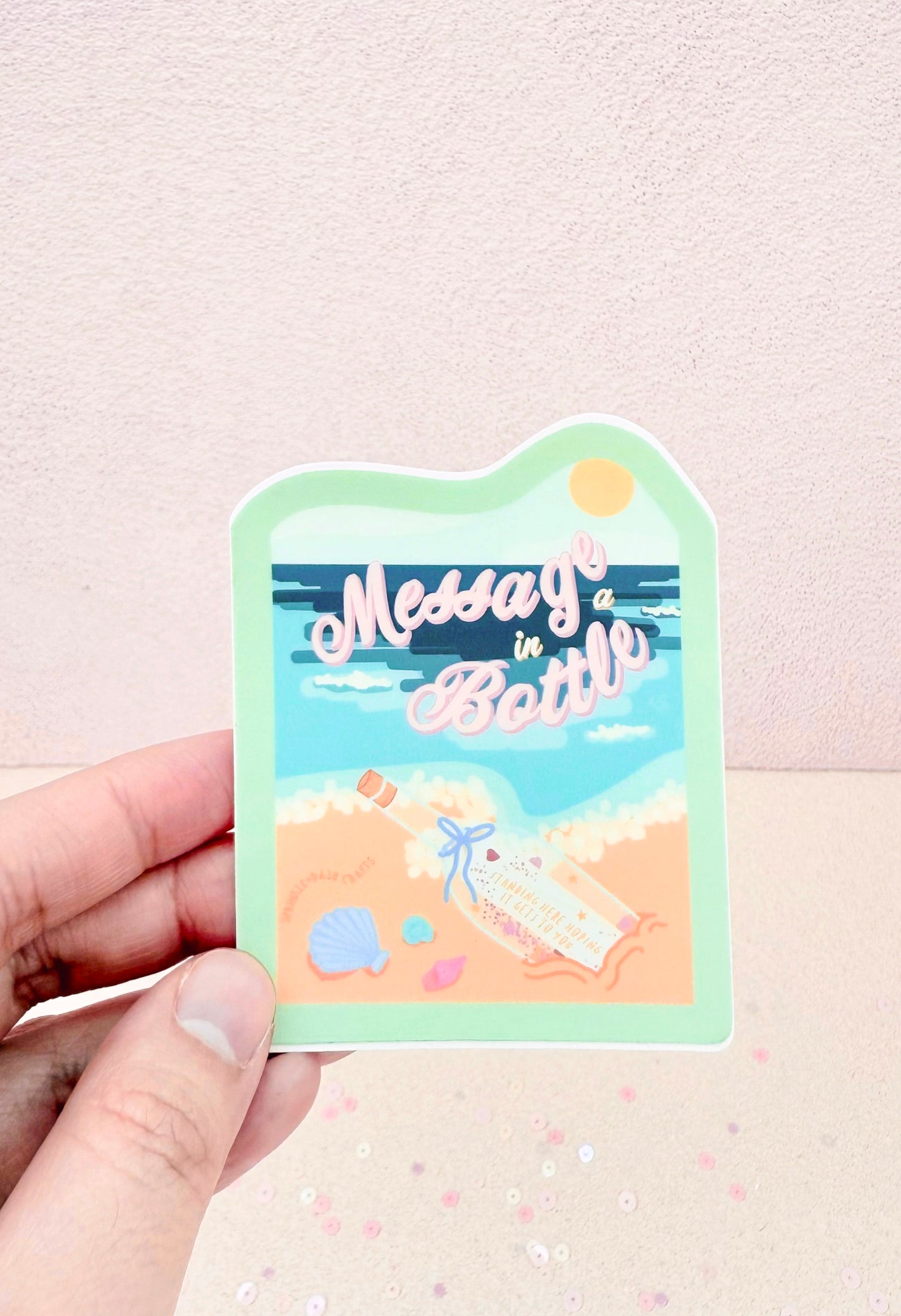 “MESSAGE IN A BOTTLE” Premium Vinyl Sticker