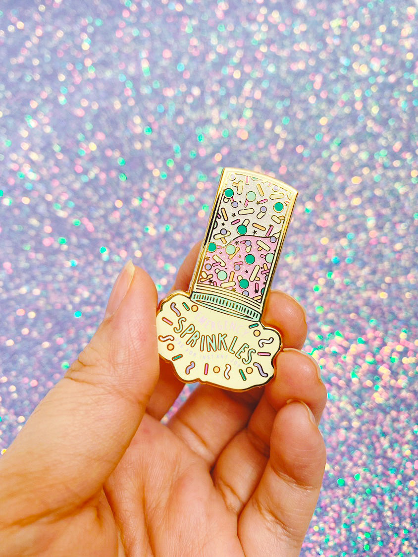 "EMERGENCY SPRINKLES (PURPLE)” Enamel Pin