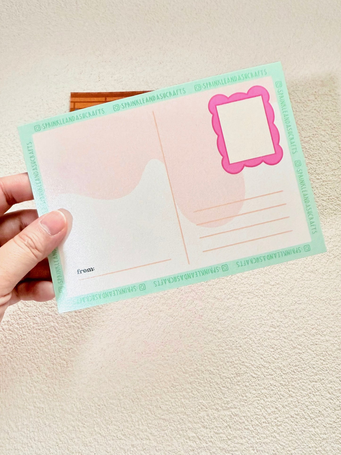 “FLOATING MARKET” Shimmery Postcard