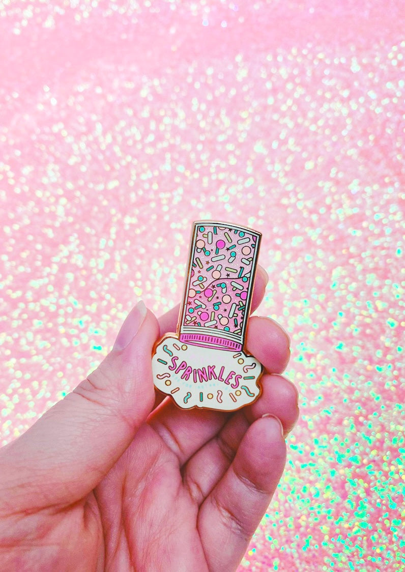 "EMERGENCY SPRINKLES (PINK)” Enamel Pin