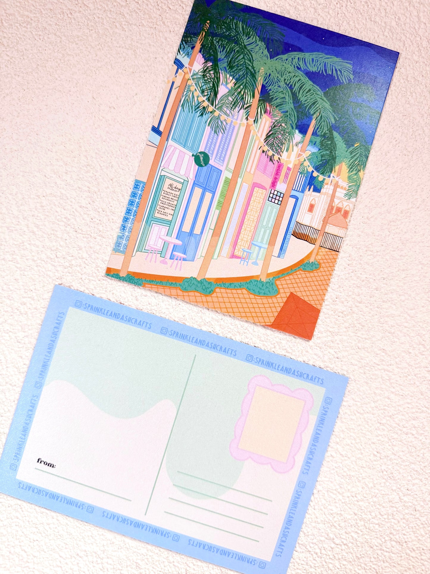 “KAMPONG GLAM” Shimmery Postcard