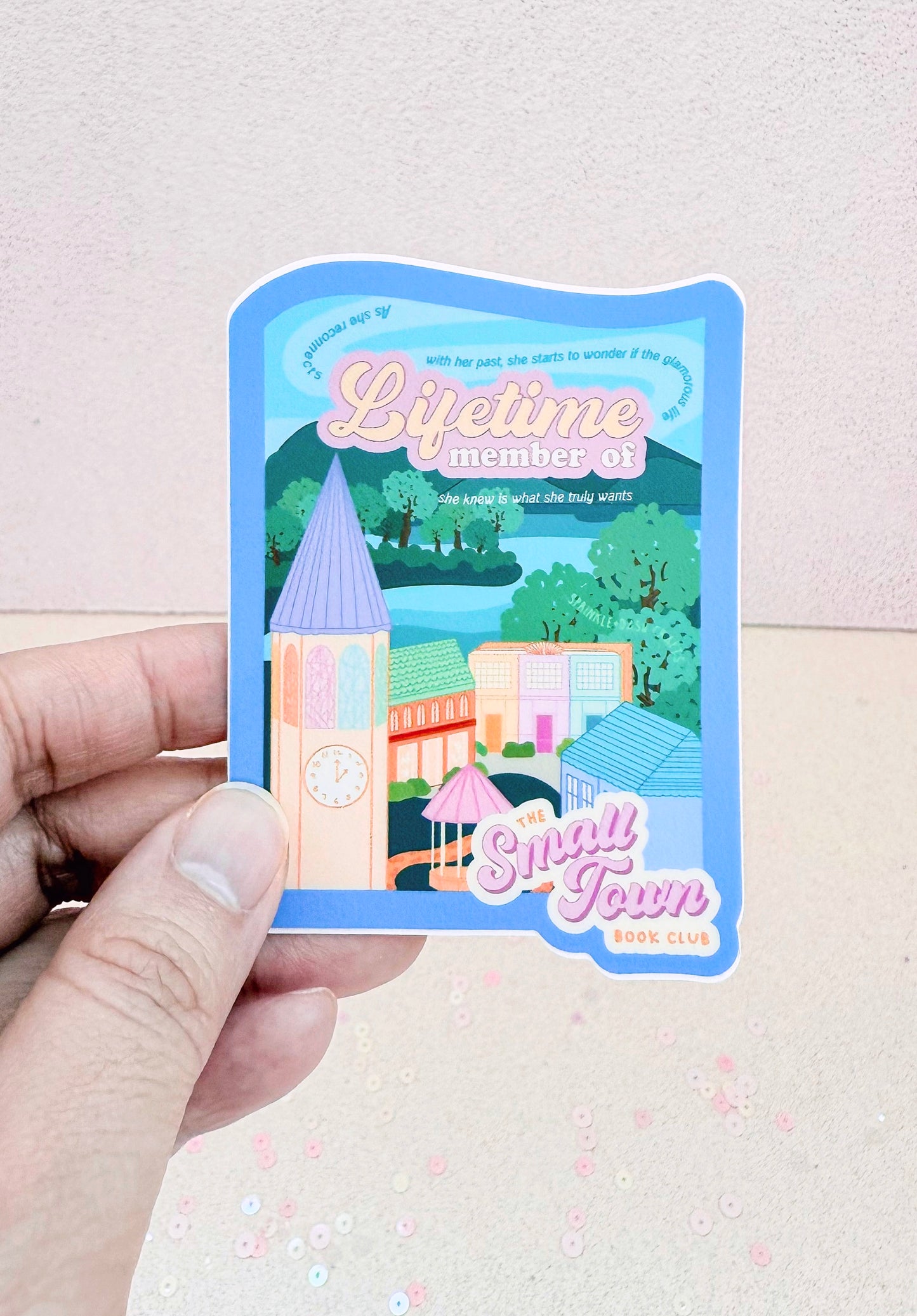 "SMALL TOWN BOOK CLUB" Premium Vinyl Sticker