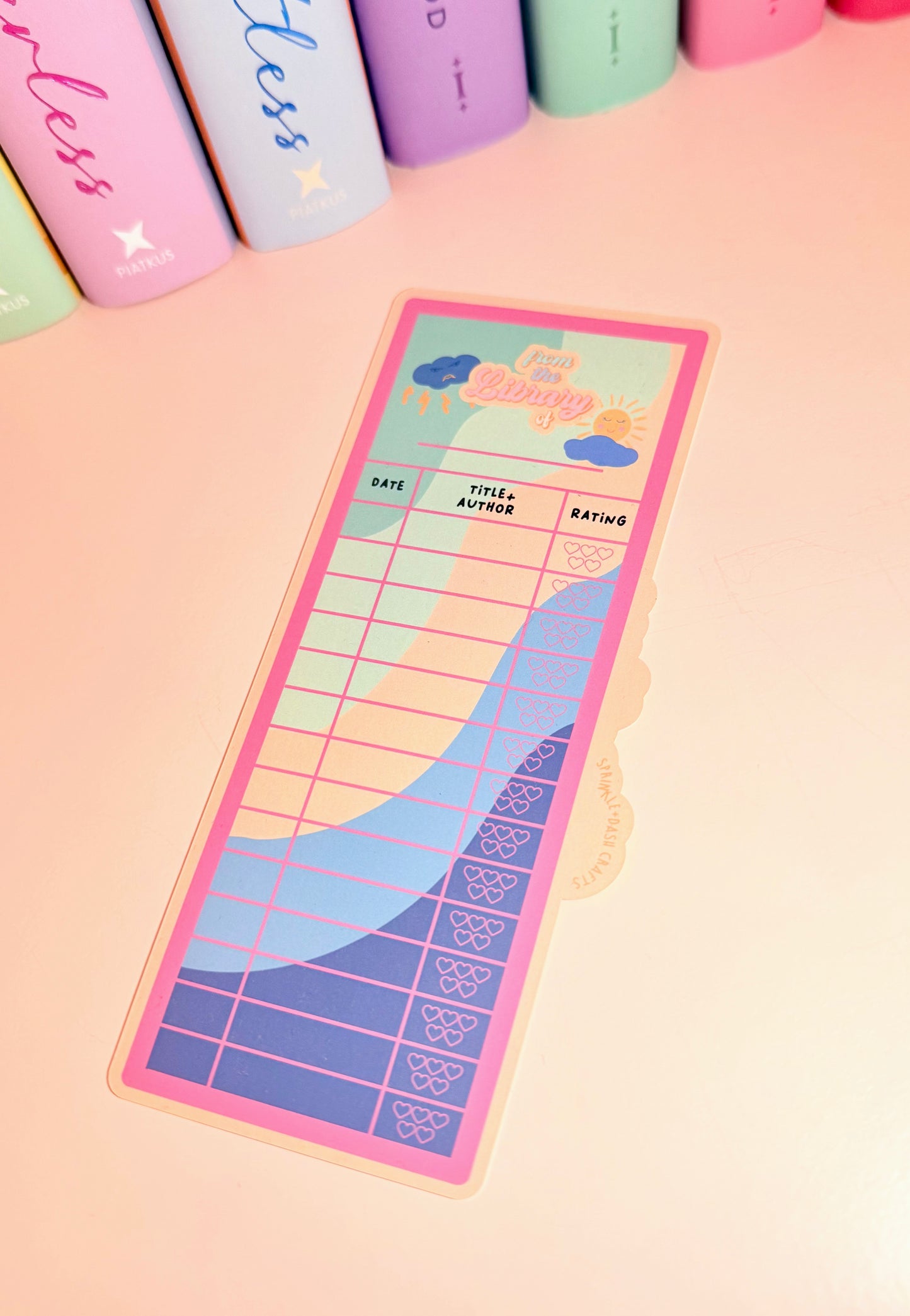 “GRUMPY x SUNSHINE” Die Cut Book Tracker Bookmark (Double-Sided)