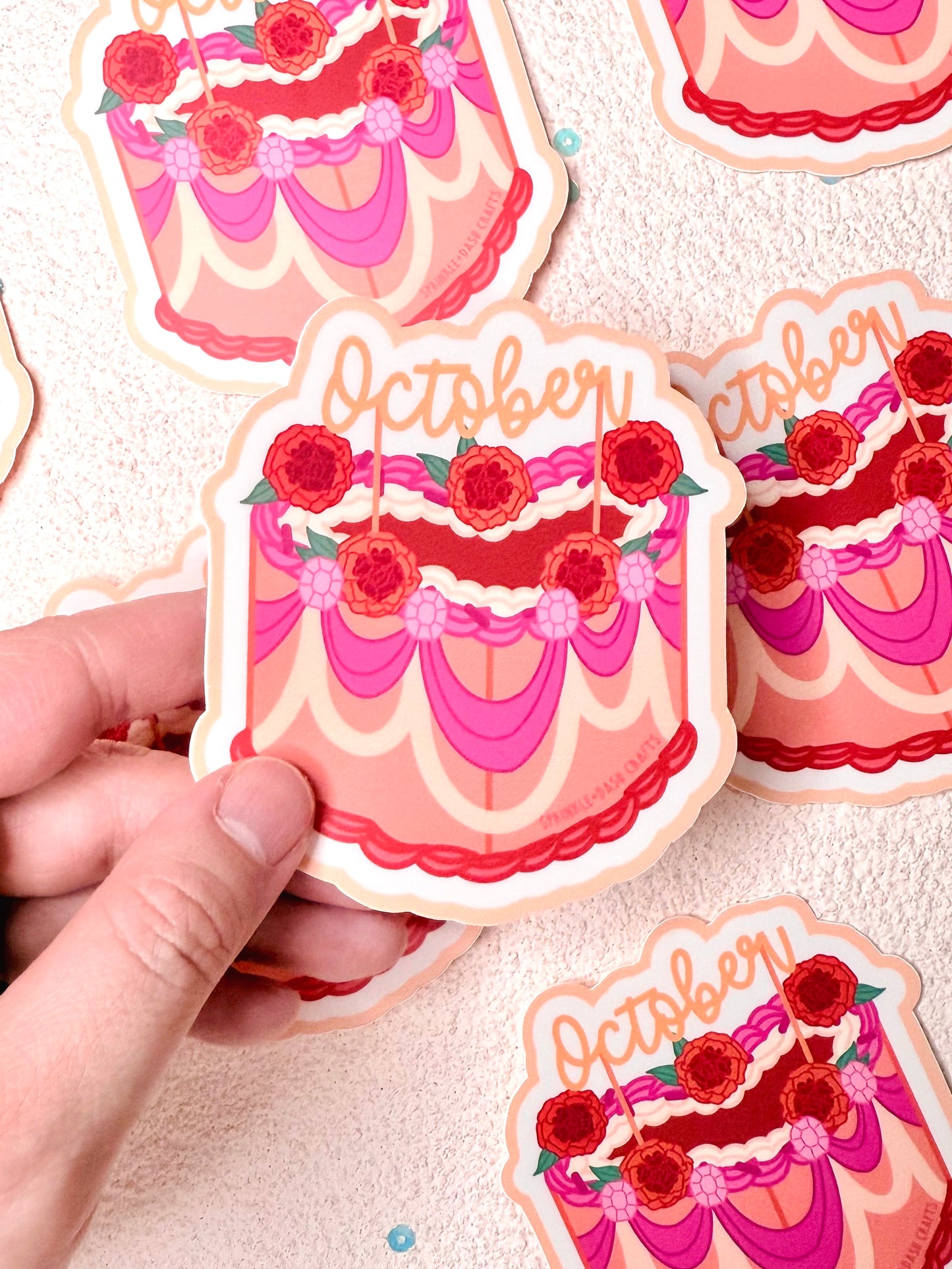 “VINTAGE BIRTHDAY CAKES” Premium Vinyl Stickers