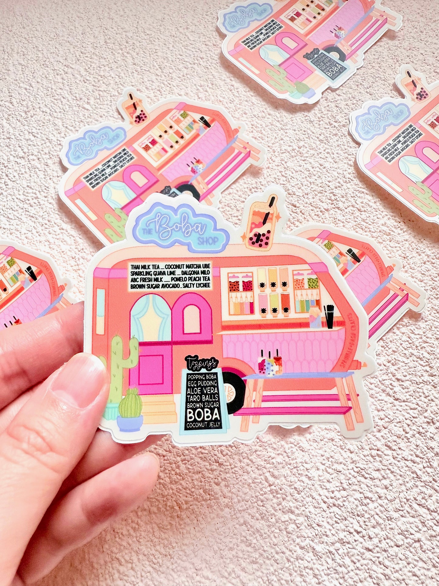 “THE BOBA SHOP" Premium Vinyl Sticker