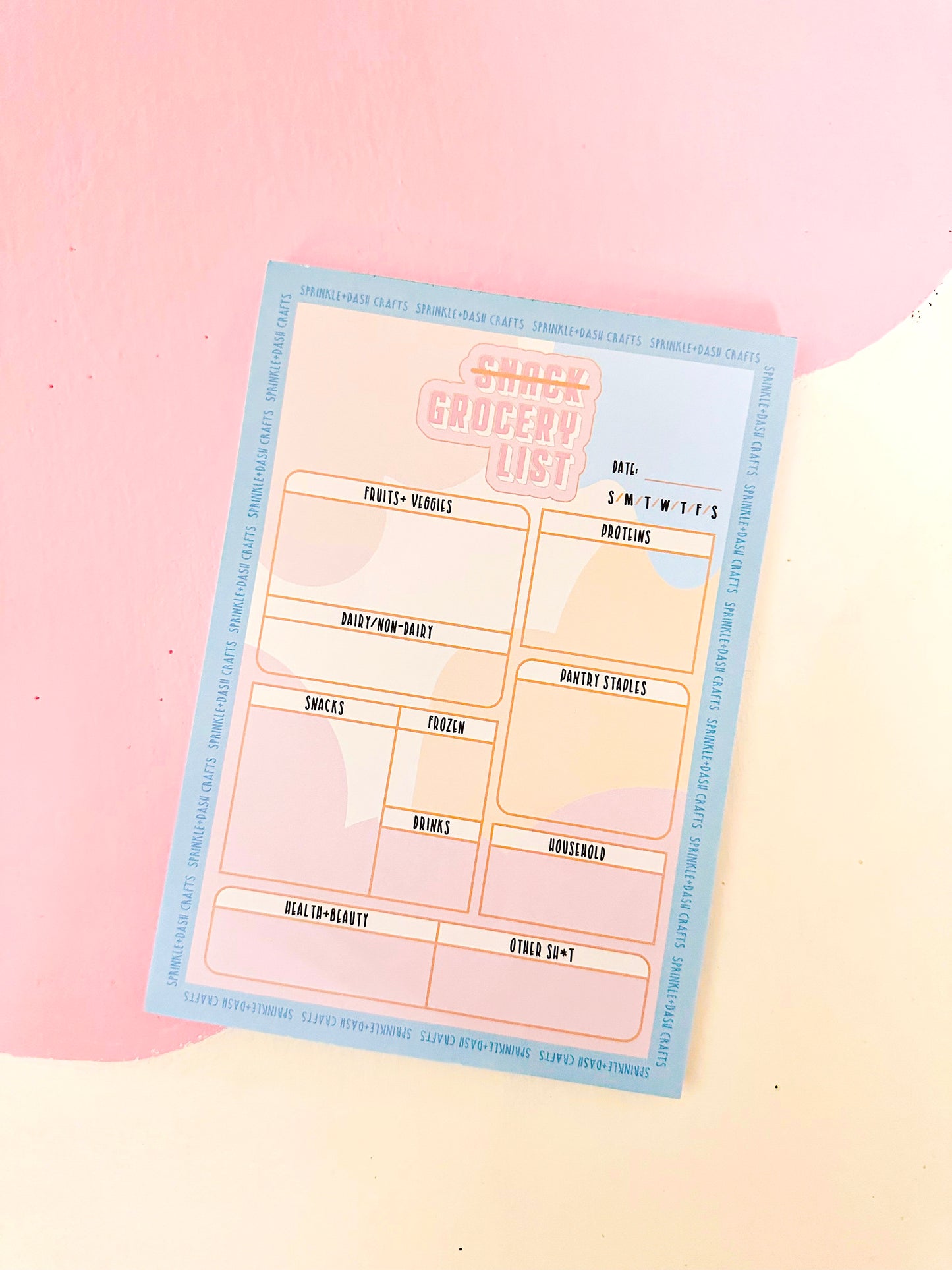 “GROCERY LIST” A5 Notepad