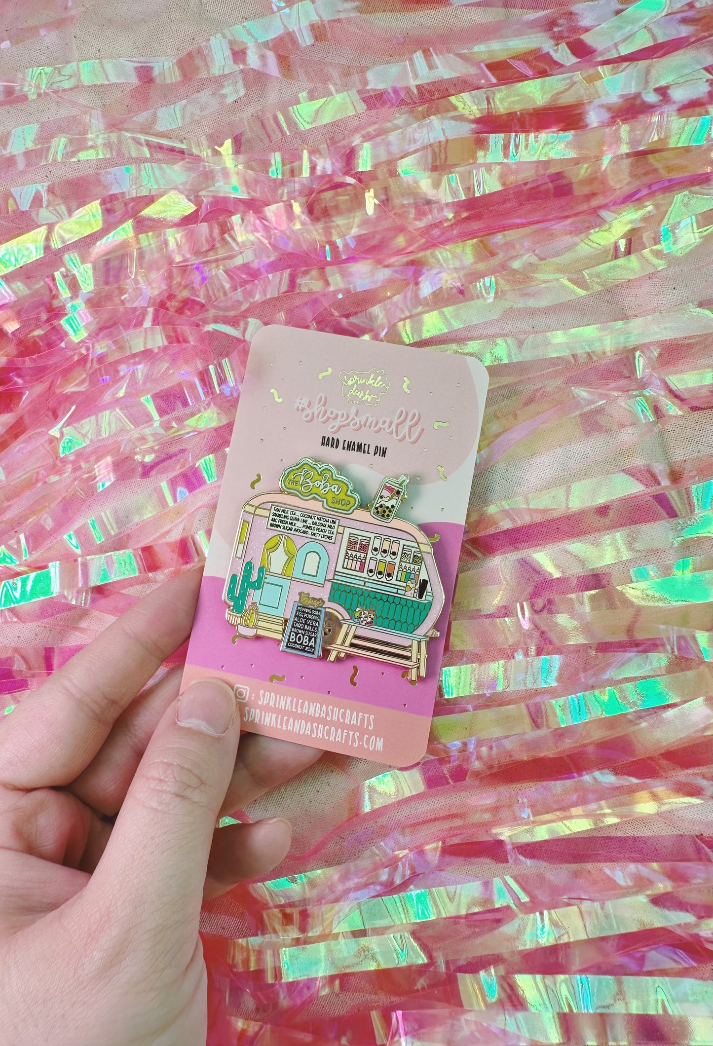 “THE BOBA SHOP” Enamel Pin