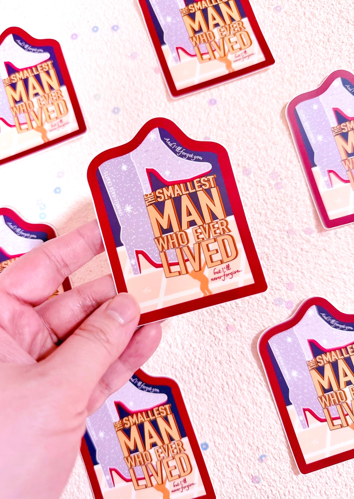 “THE SMALLEST MAN WHO EVER LIVED” Premium Vinyl Sticker