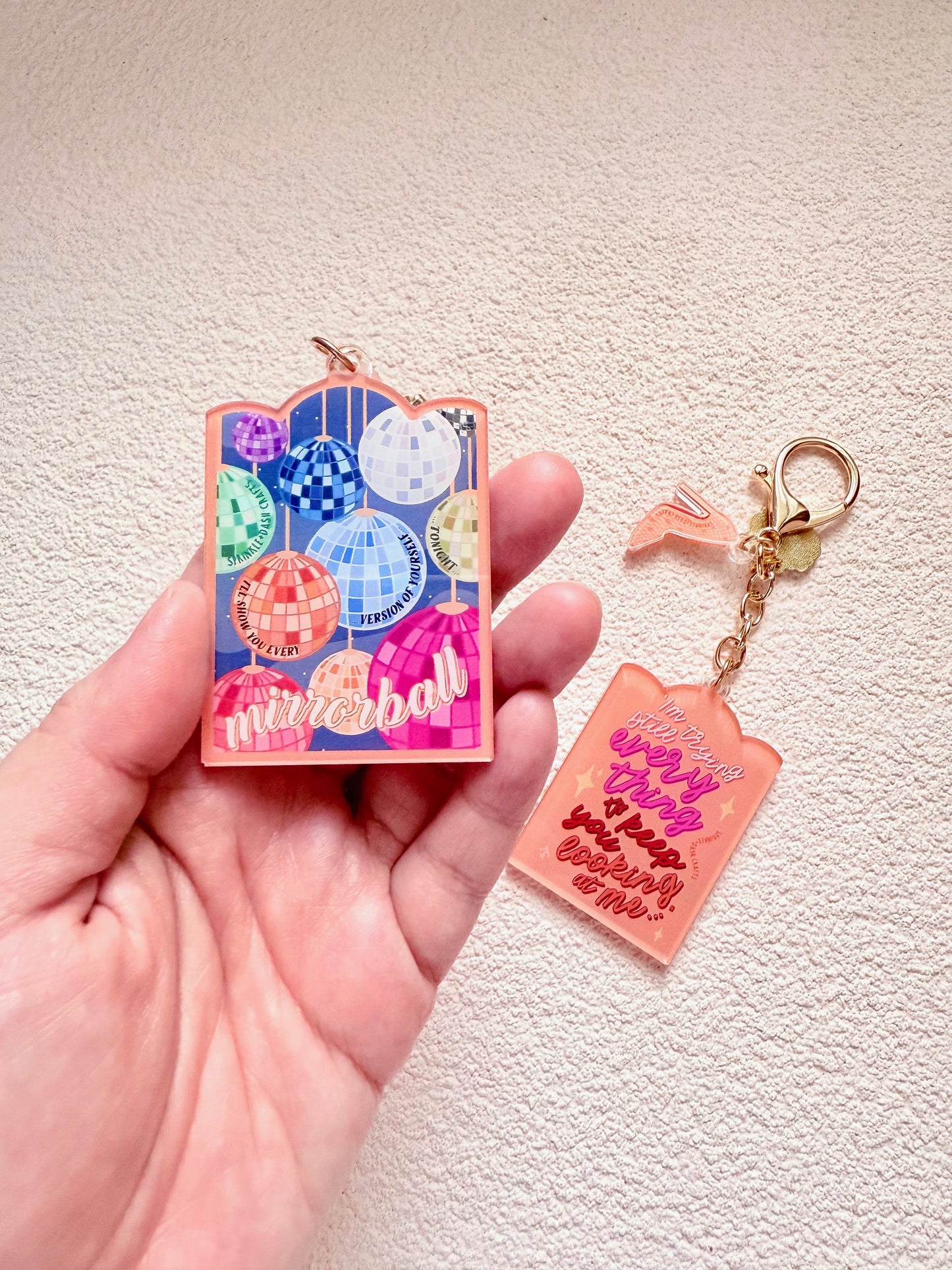 “MIRRORBALL” Triple-Charmed Acrylic Charm (Double-Sided)