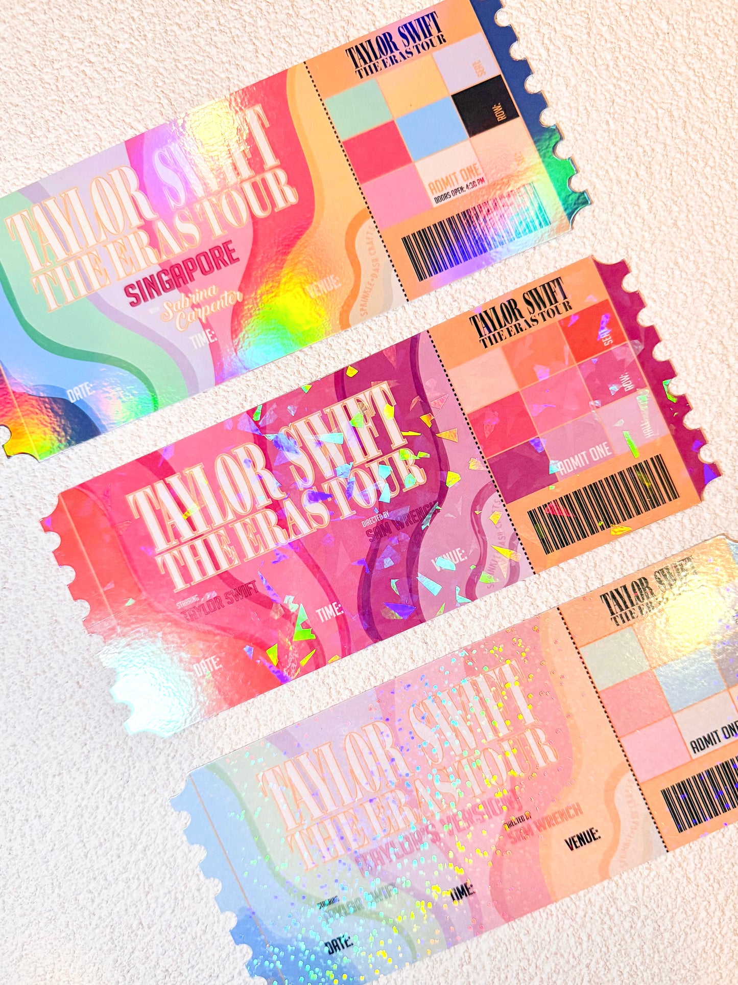 "THE ERAS TOUR" ALL VERSIONS PACK Commemorative Tickets/Bookmarks