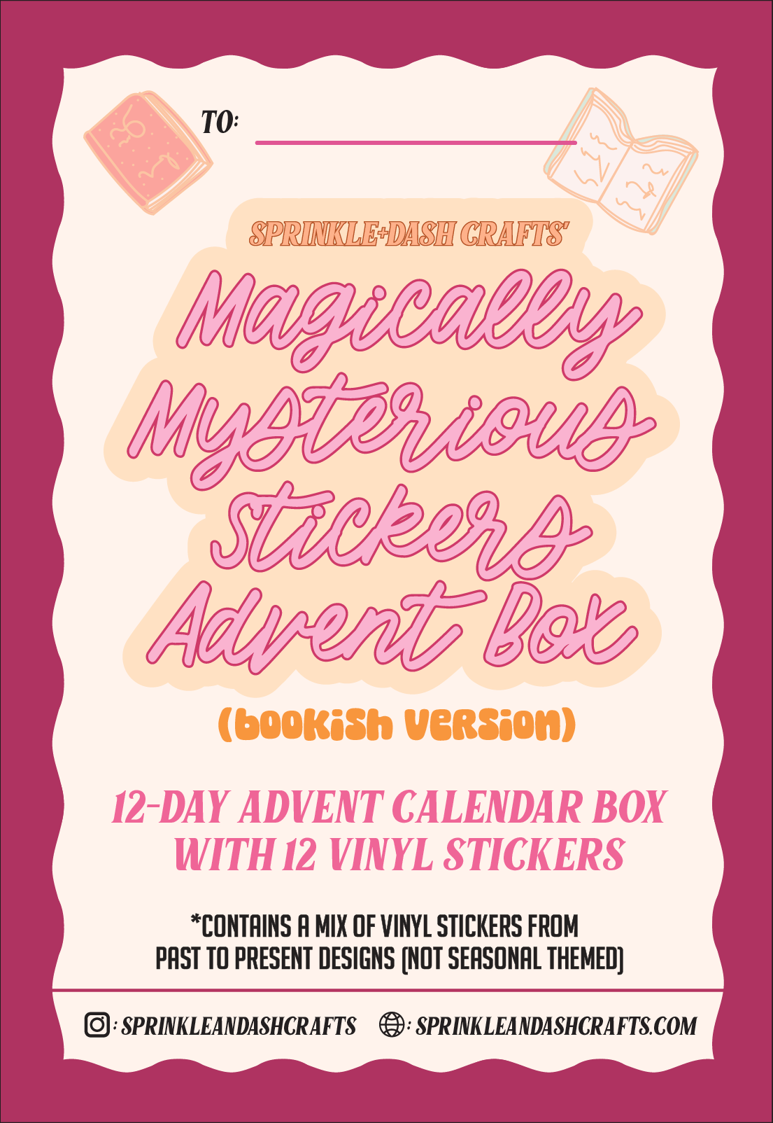 “12-DAY MYSTERY STICKERS ADVENT” Mystery Box