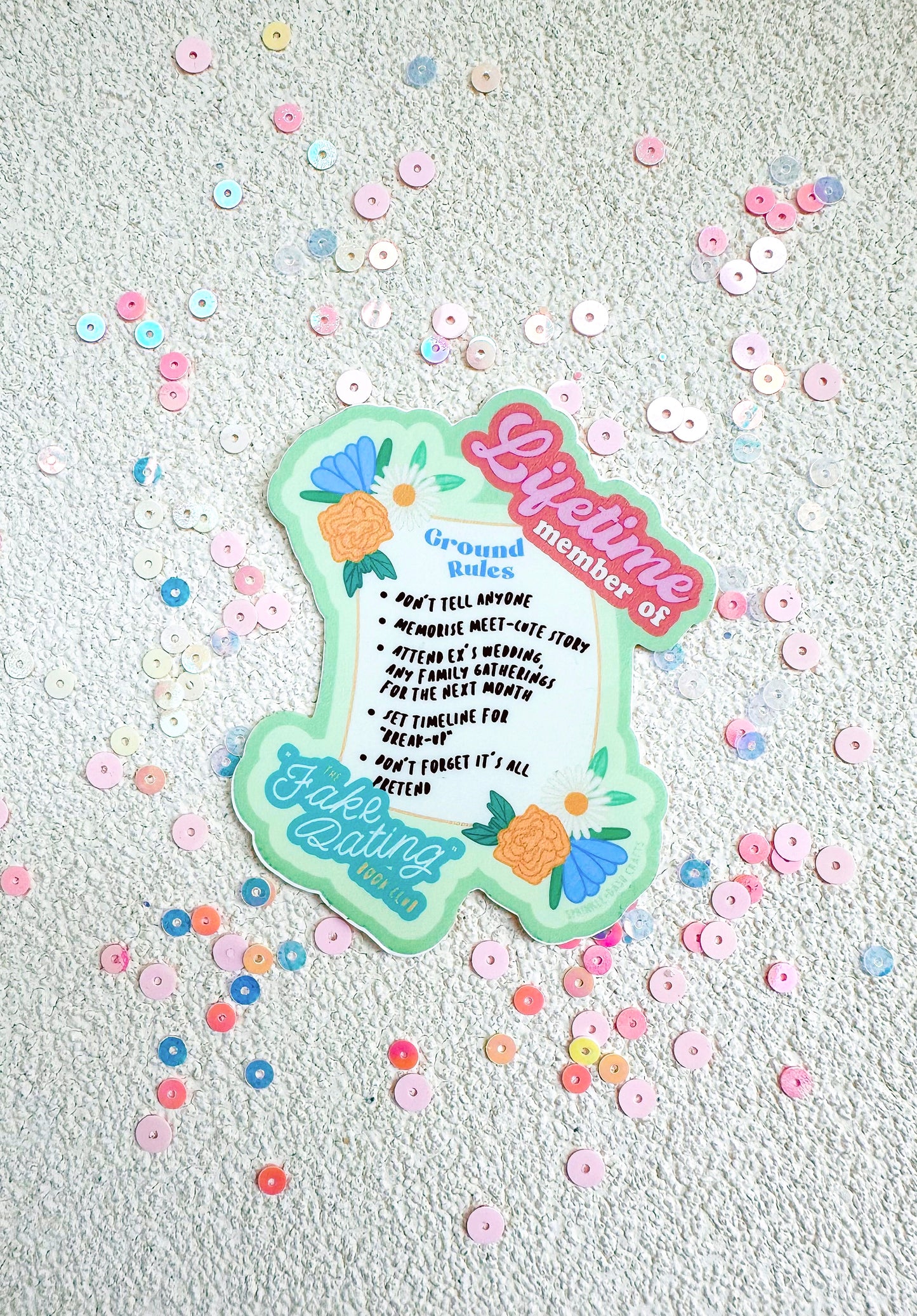 “FAKE DATING” Premium Vinyl Sticker