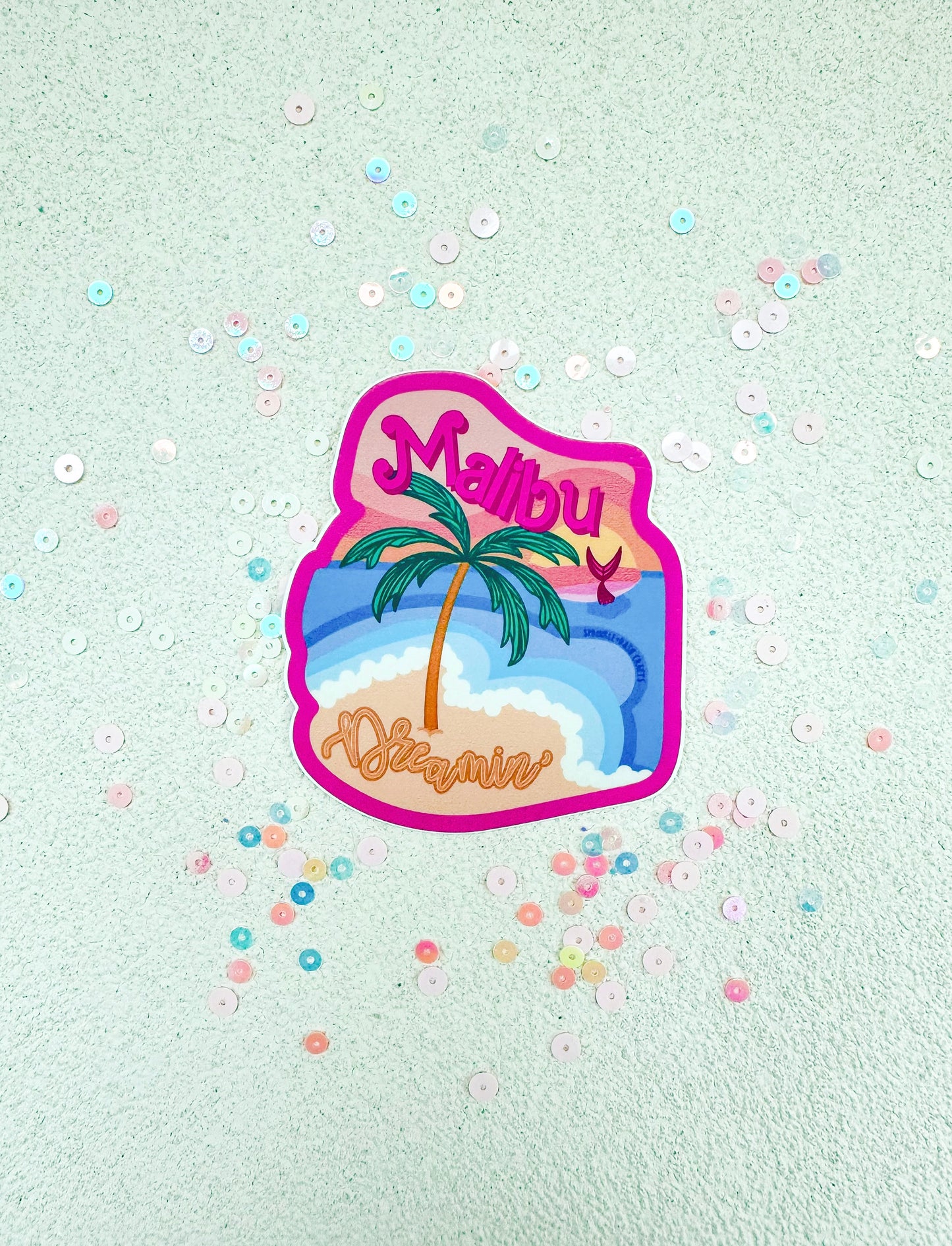 “MALIBU DREAMIN’” Premium Vinyl Sticker