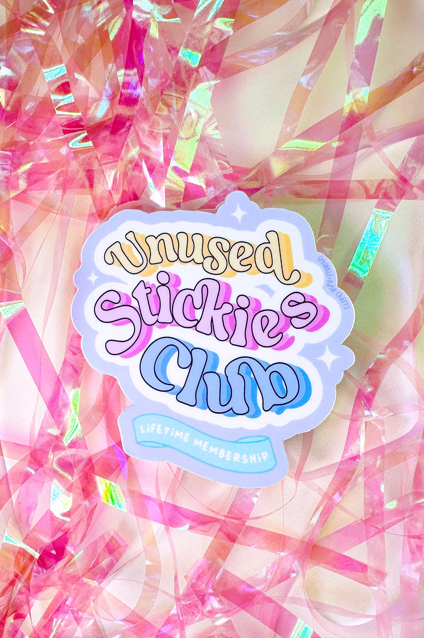 “UNUSED STICKIES CLUB” Premium Vinyl Sticker