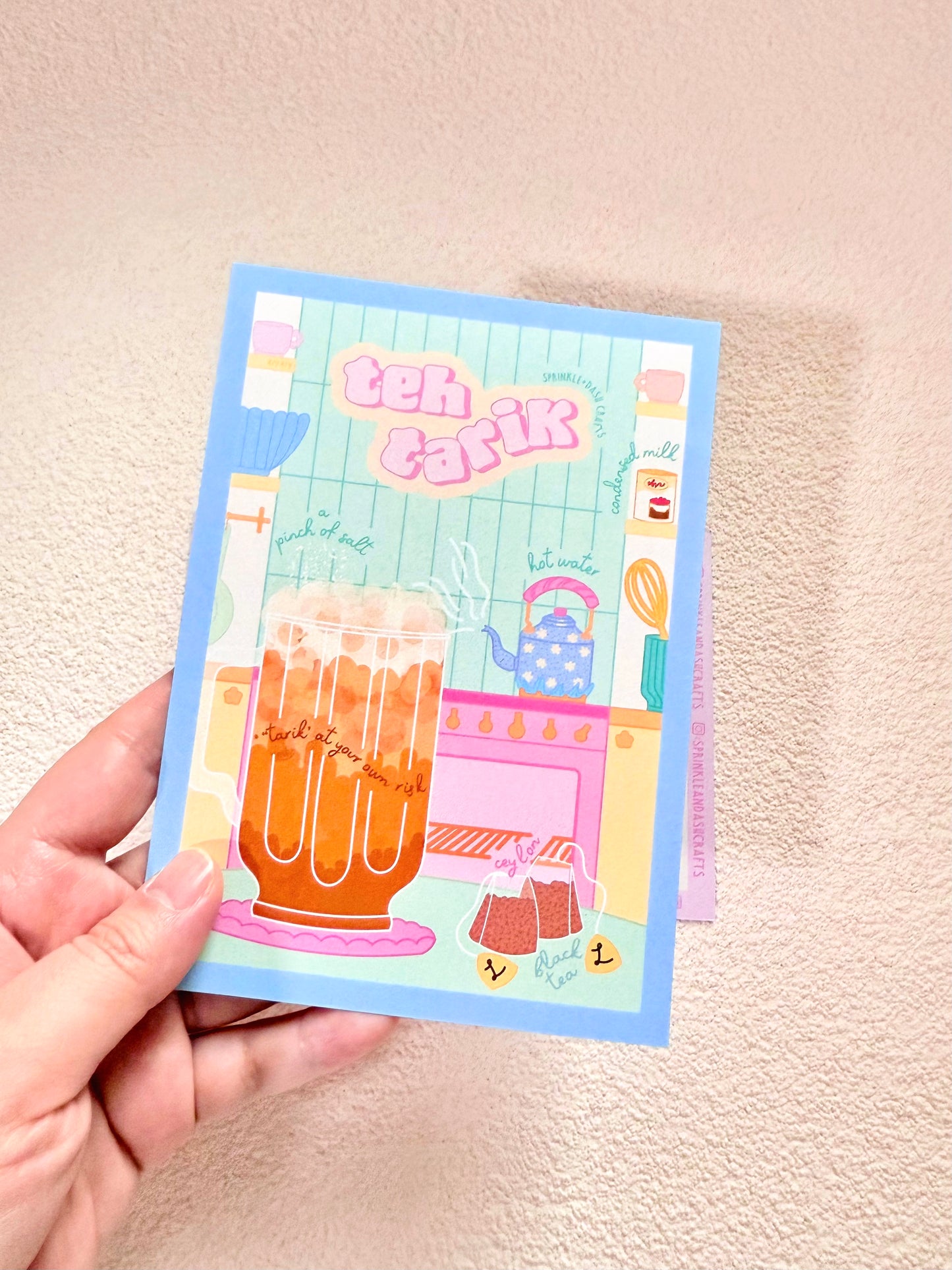 “TEH TARIK” Shimmery Postcard