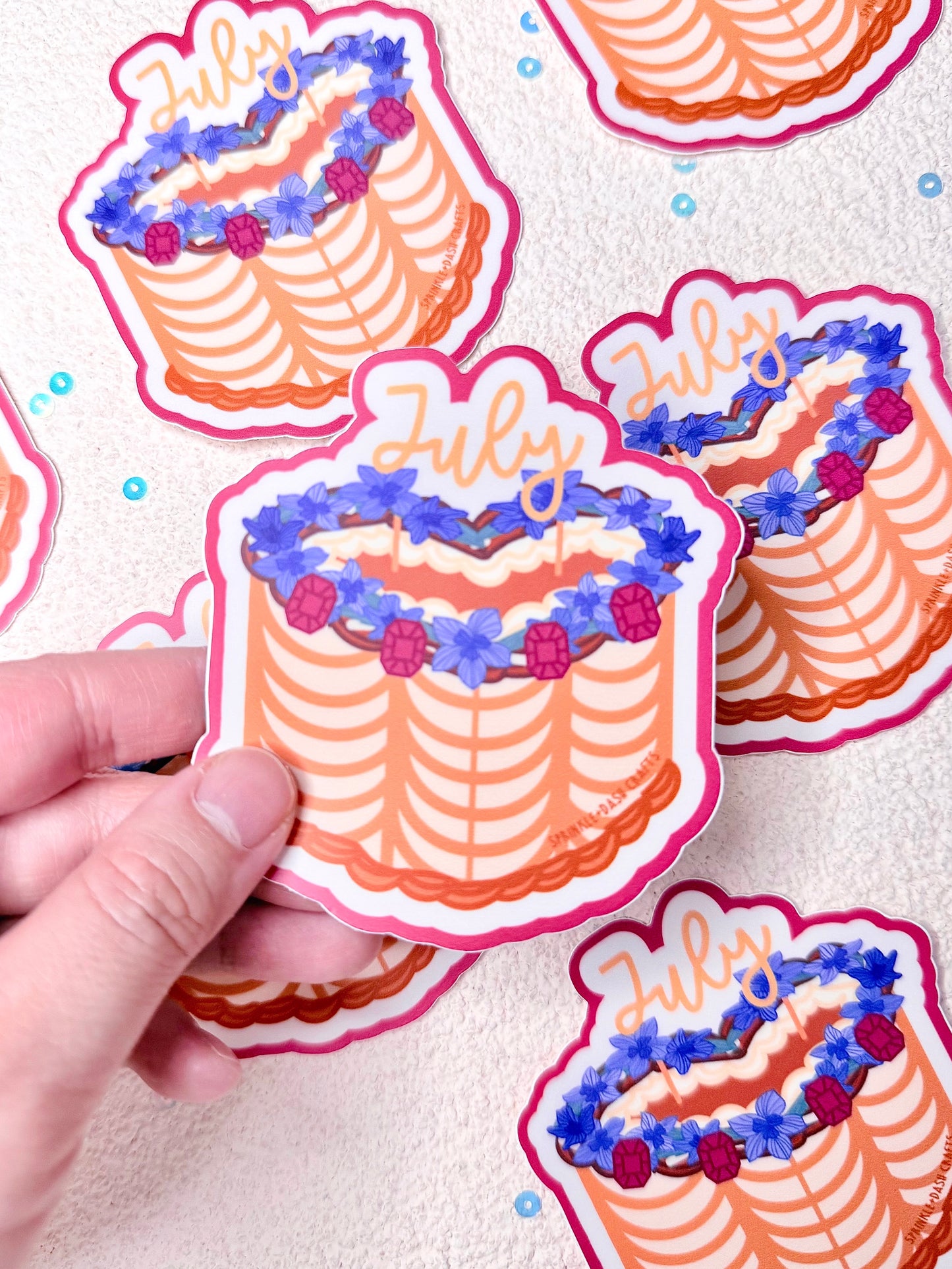 “VINTAGE BIRTHDAY CAKES” Premium Vinyl Stickers