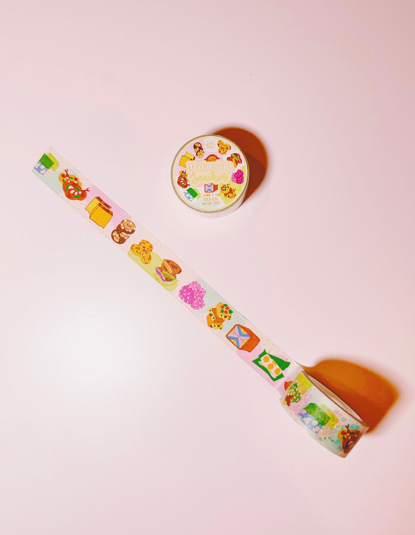 “MALAYSIAN SNACKIES” Gold Foil Washi Tape