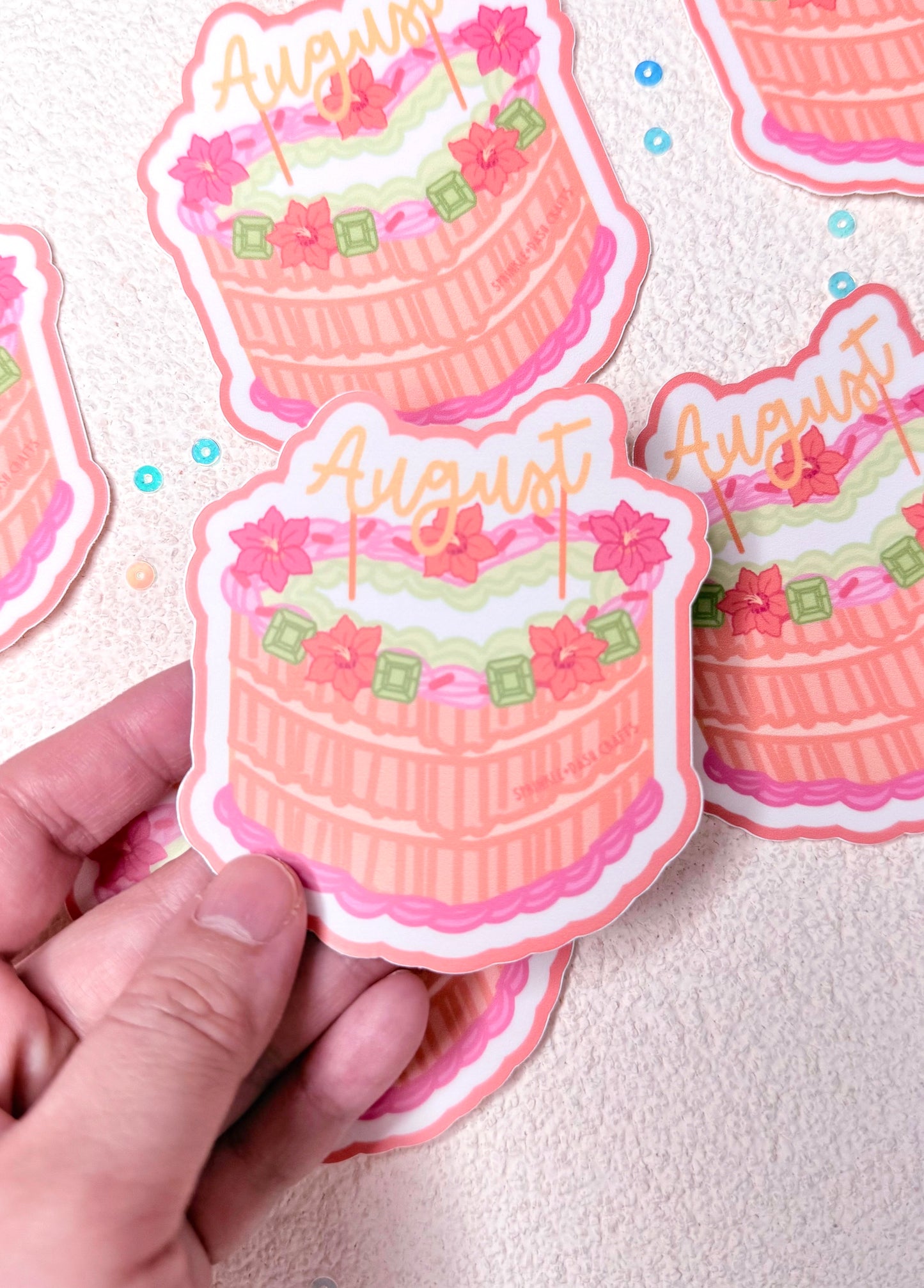 “VINTAGE BIRTHDAY CAKES” Premium Vinyl Stickers