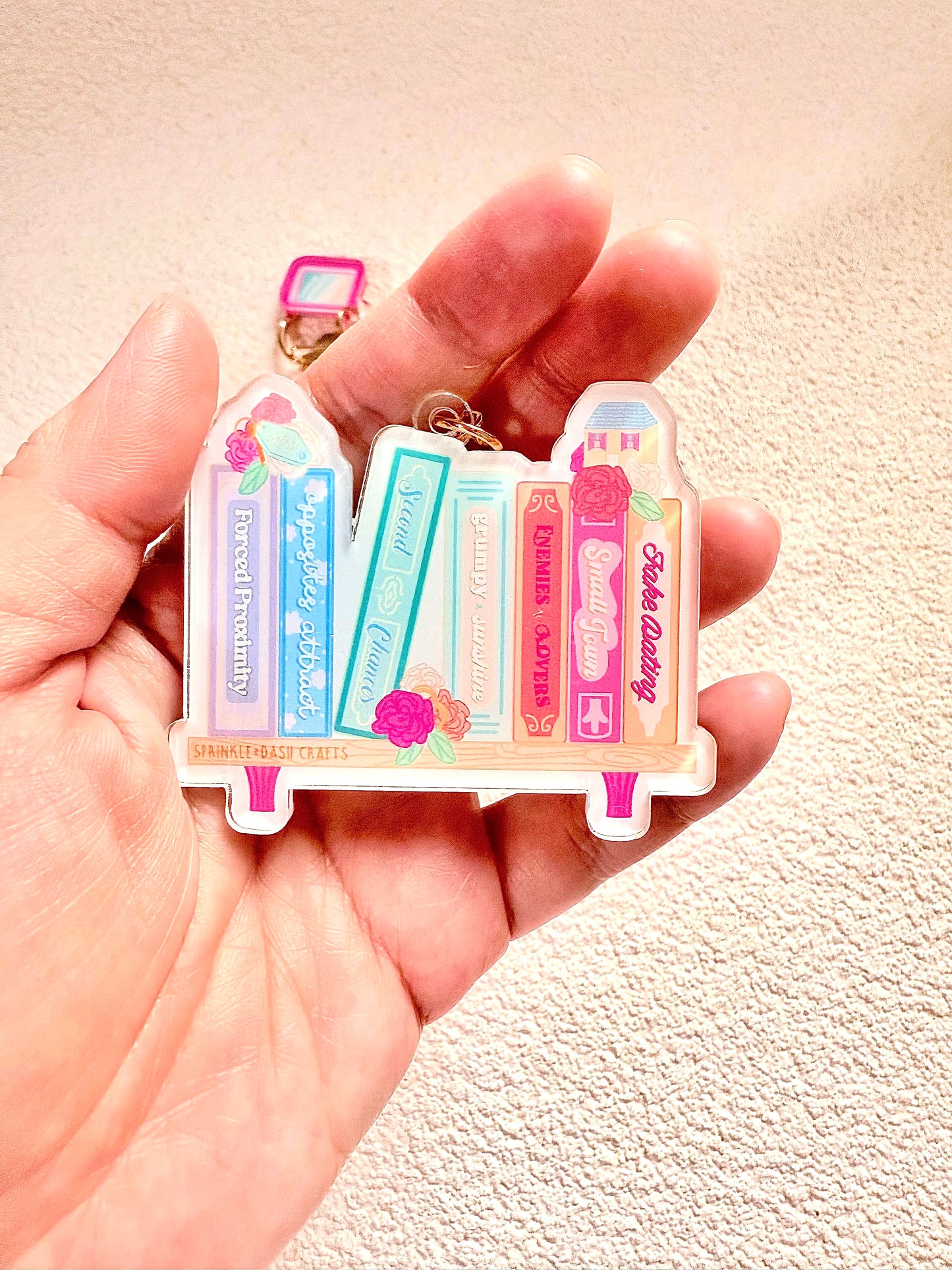 “ROMANCE TROPES” Triple-Charmed Acrylic Charm (Double-Sided)