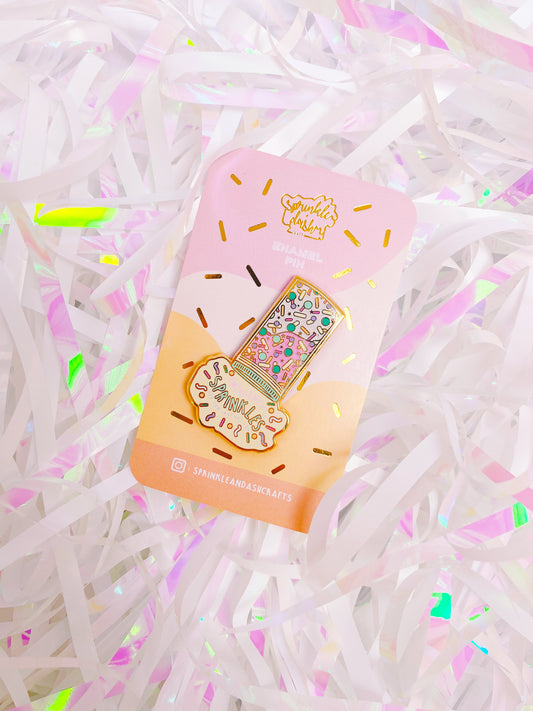 "EMERGENCY SPRINKLES (PURPLE)” Enamel Pin