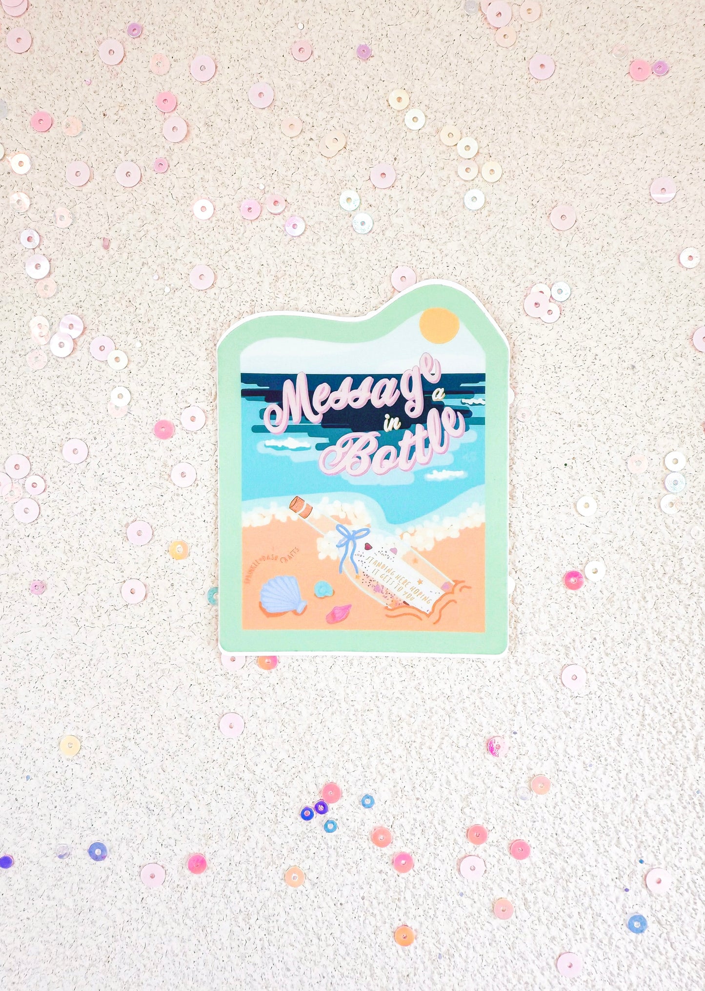 “MESSAGE IN A BOTTLE” Premium Vinyl Sticker