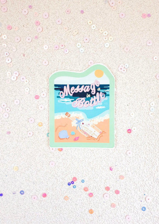 “MESSAGE IN A BOTTLE” Premium Vinyl Sticker