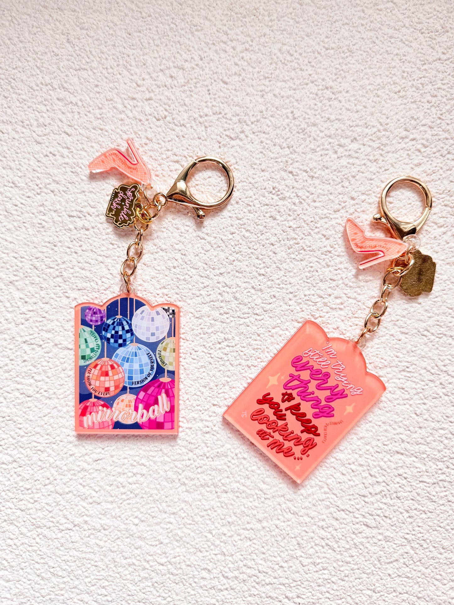 “MIRRORBALL” Triple-Charmed Acrylic Charm (Double-Sided)