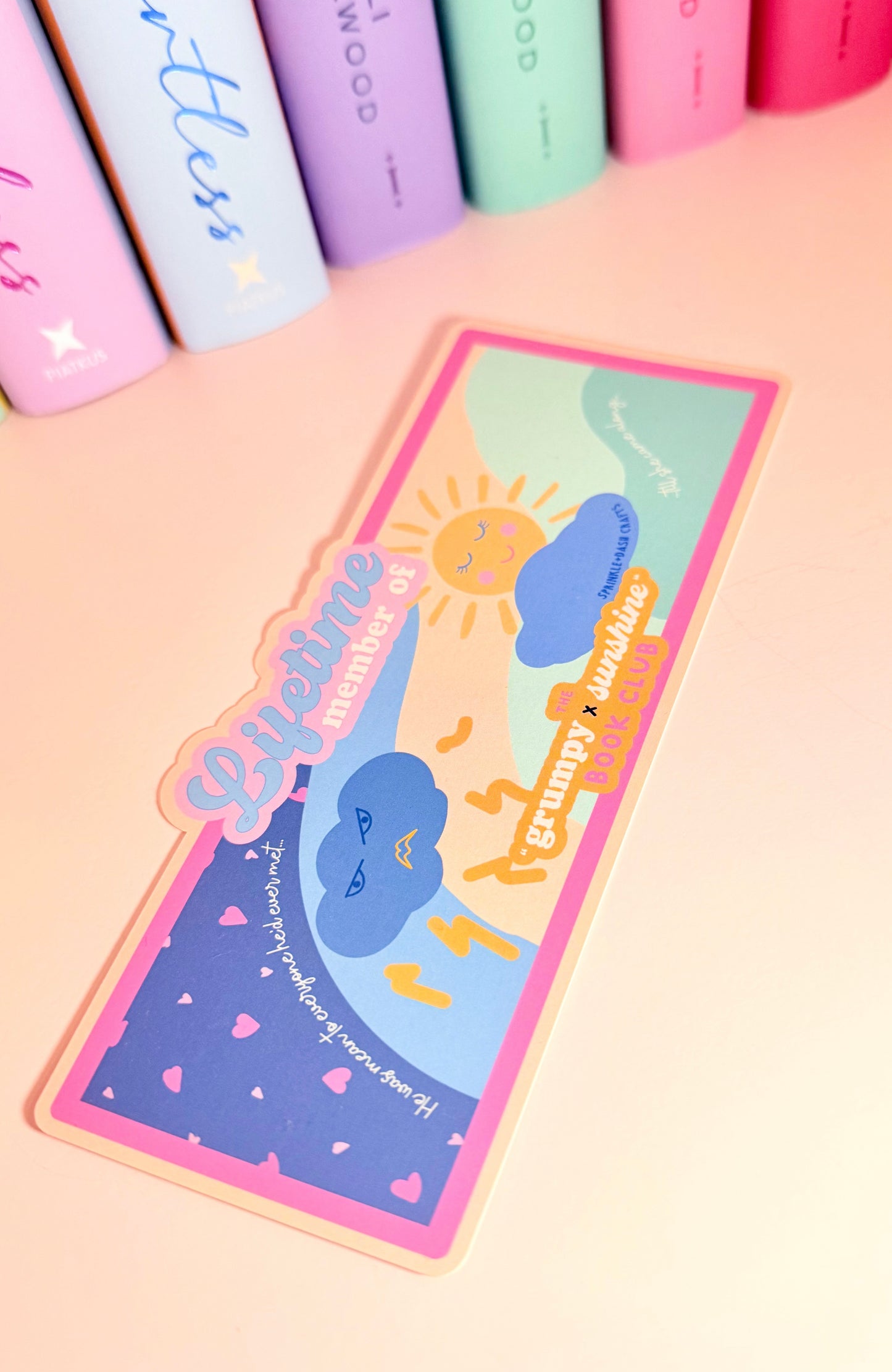“GRUMPY x SUNSHINE” Die Cut Book Tracker Bookmark (Double-Sided)