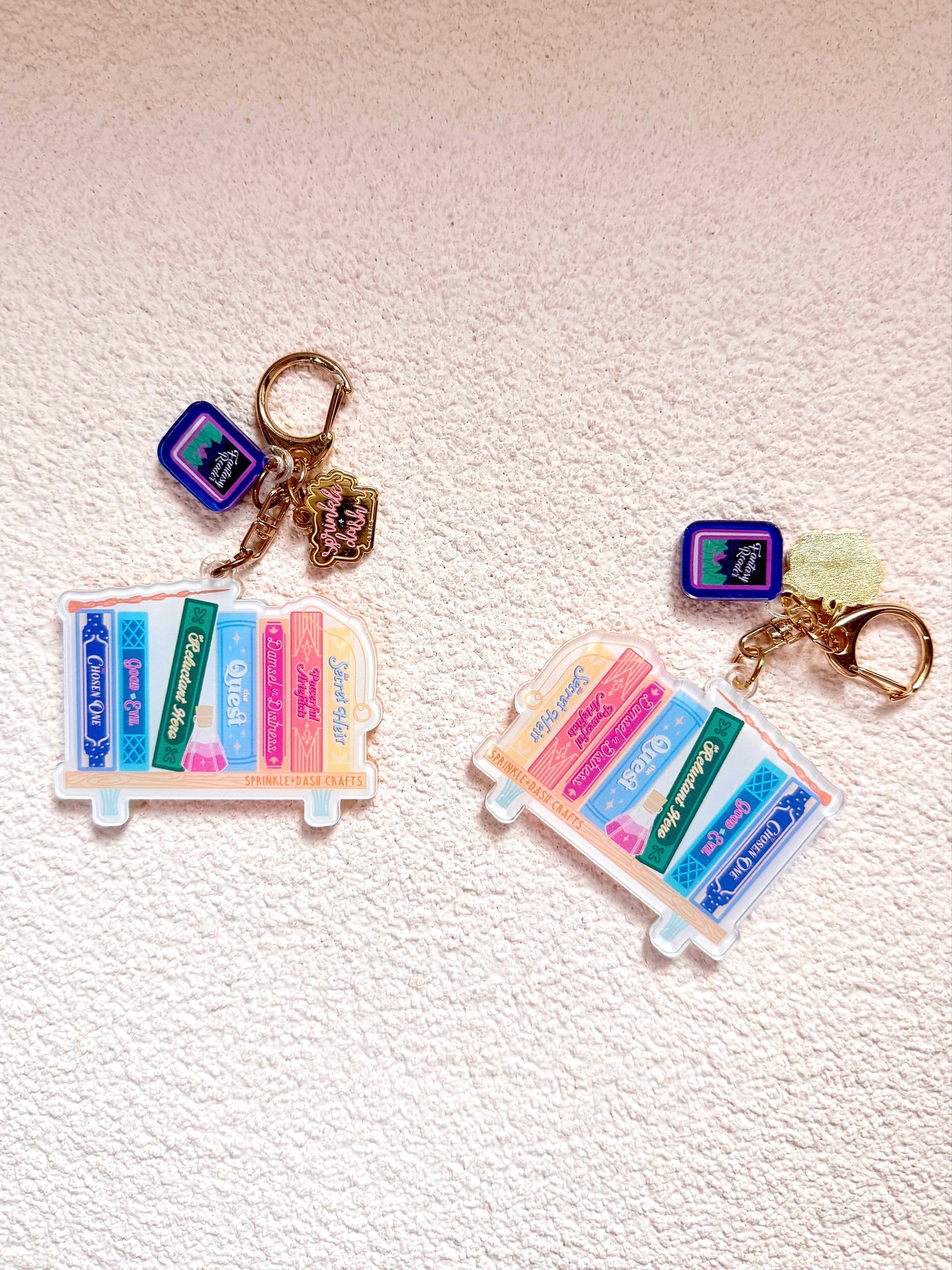 “FANTASY TROPES” Triple-Charmed Acrylic Charm (Double-Sided)