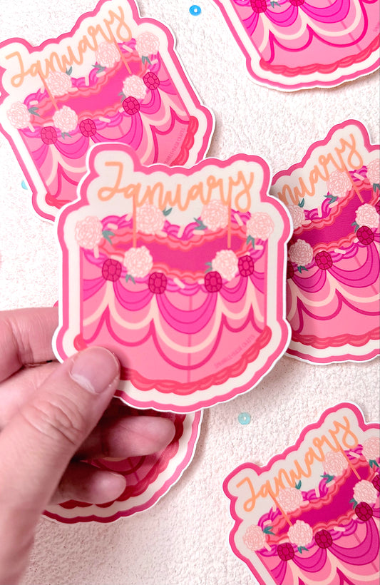“VINTAGE BIRTHDAY CAKES” Premium Vinyl Stickers