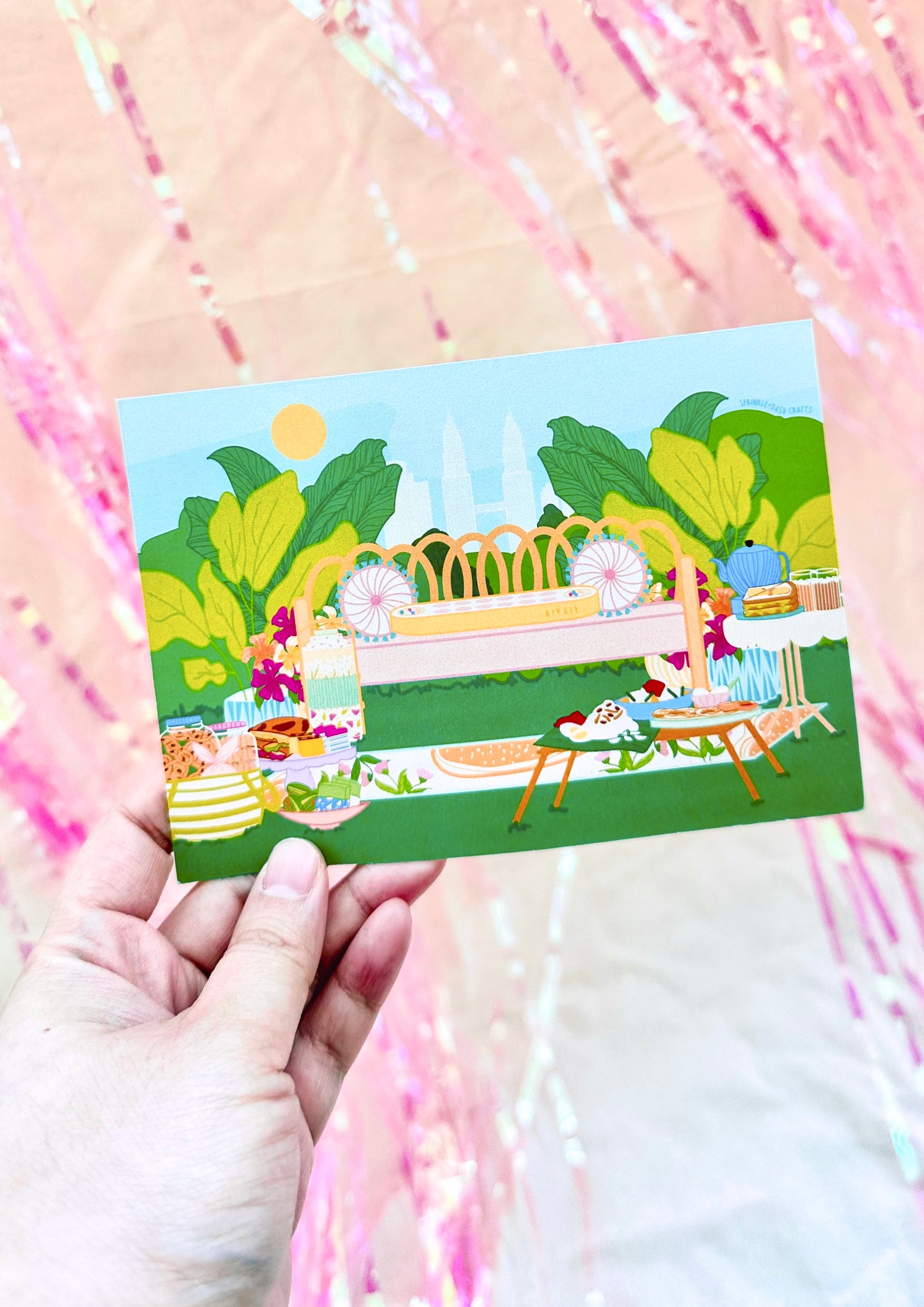 “CUTI-CUTI MALAYSIA” Shimmery Postcard