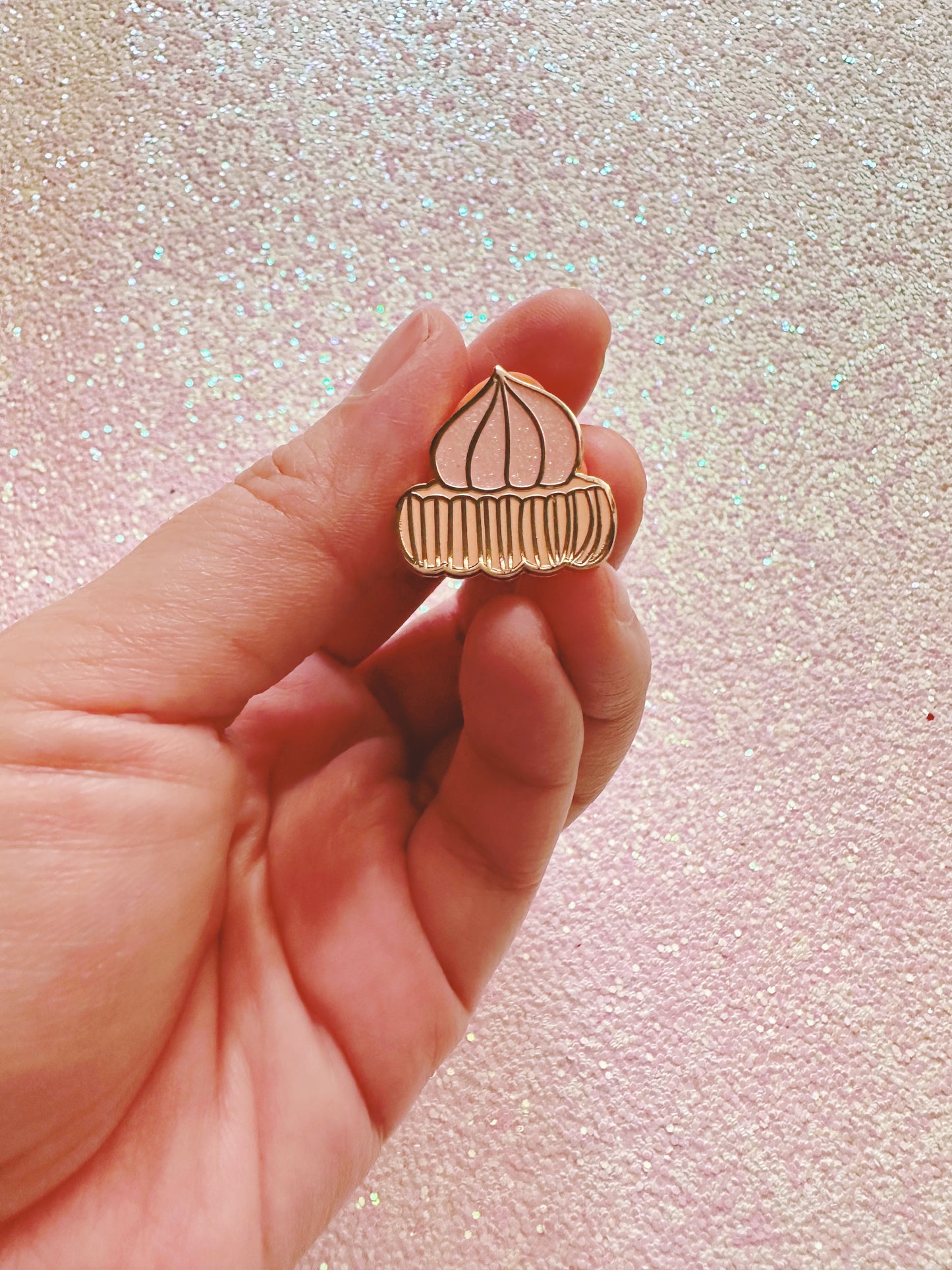 “PEACH ICED GEM” Enamel Pin