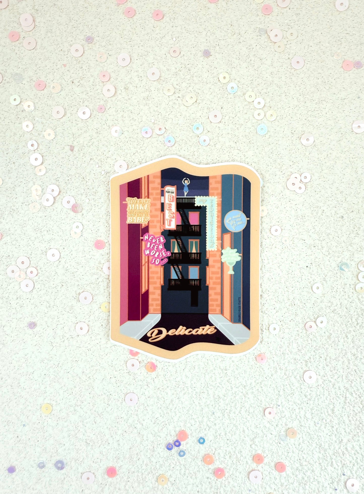 “DELICATE” Premium Vinyl Sticker