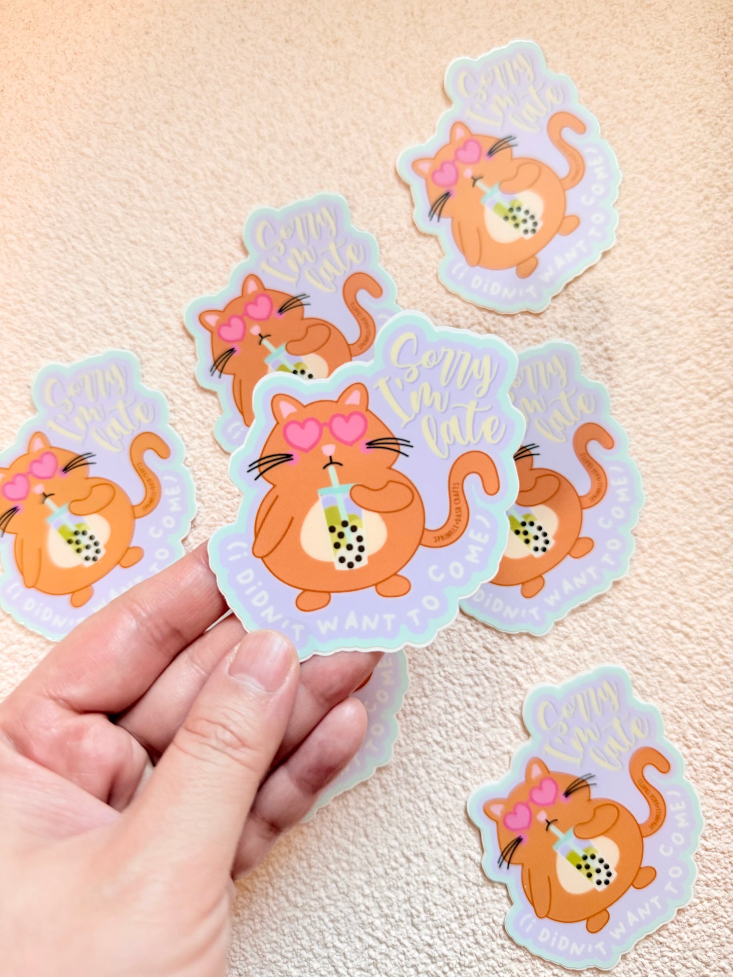 “SORRY I’M LATE” Premium Vinyl Sticker