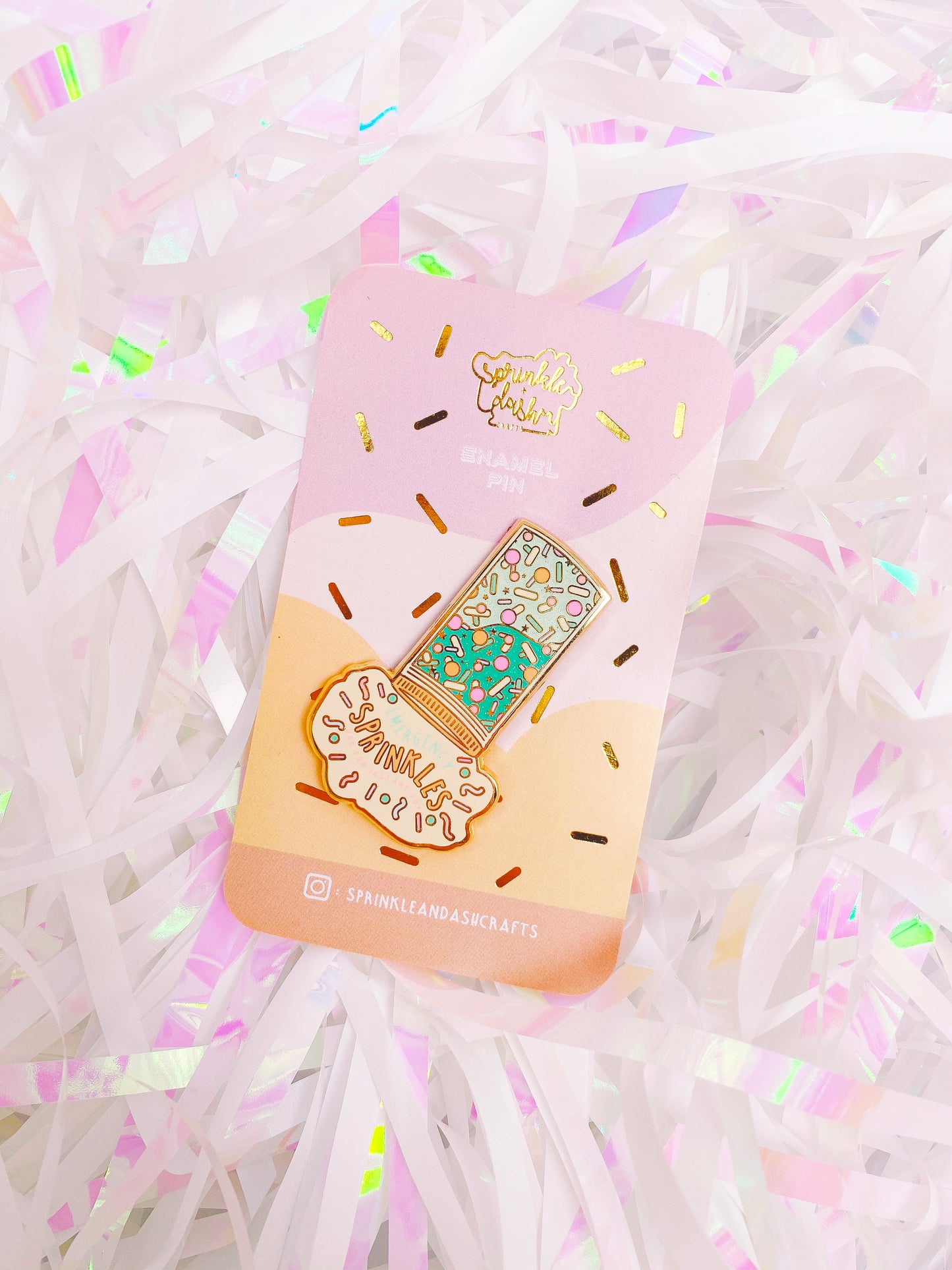 "EMERGENCY SPRINKLES (BLUE)” Enamel Pin