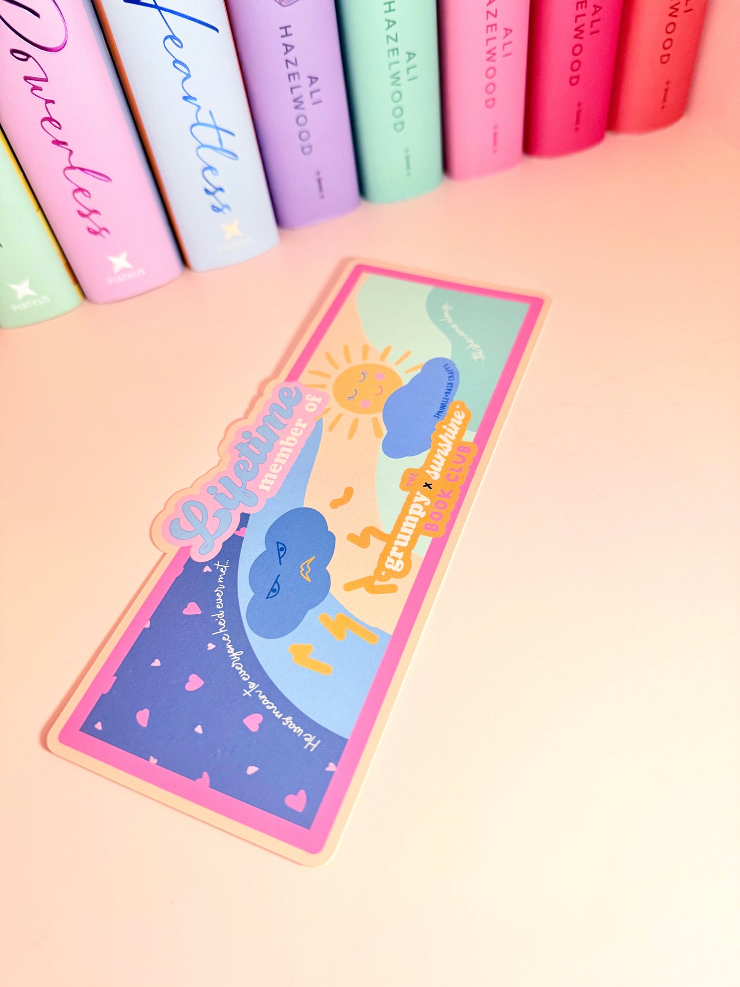 “GRUMPY x SUNSHINE” Die Cut Book Tracker Bookmark (Double-Sided)