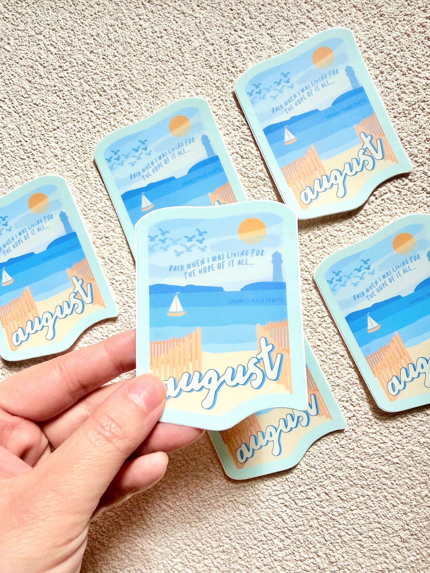 “AUGUST” Premium Vinyl Sticker