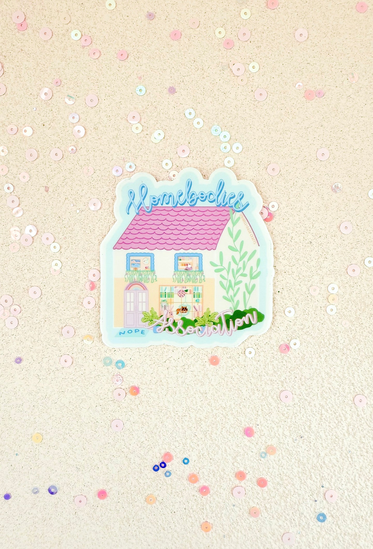 “HOMEBODIES ASSOCIATION” Premium Vinyl Sticker