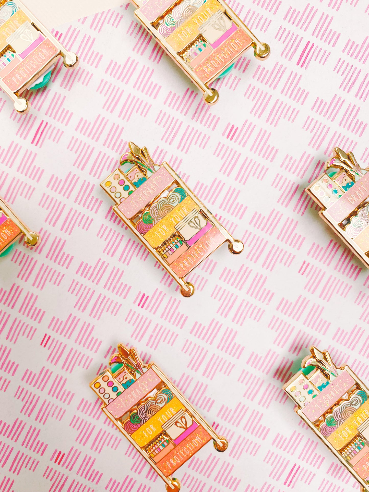 “CRAFTY CART (YELLOW)” Enamel Pin