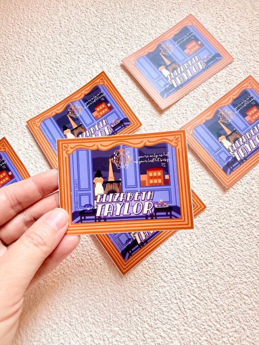 “ELIZABETH TAYLOR” Premium Vinyl Sticker