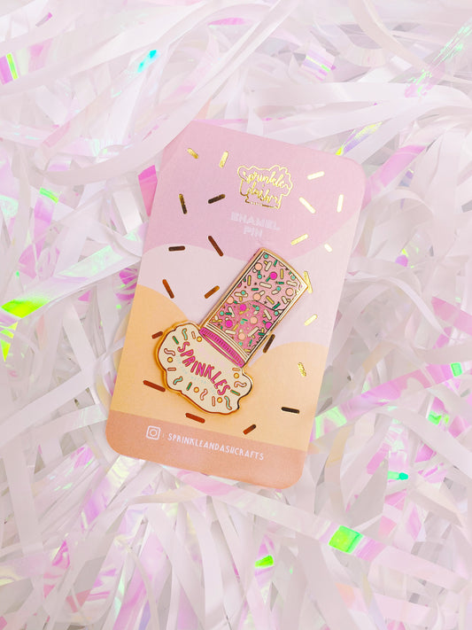 "EMERGENCY SPRINKLES (PINK)” Enamel Pin