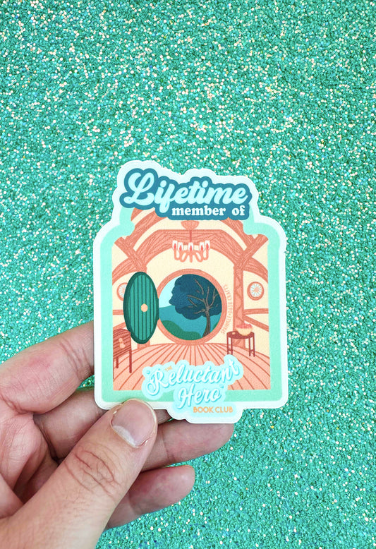 "THE RELUCTANT HERO BOOK CLUB" Premium Vinyl Sticker