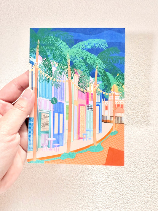 “KAMPONG GLAM” Shimmery Postcard