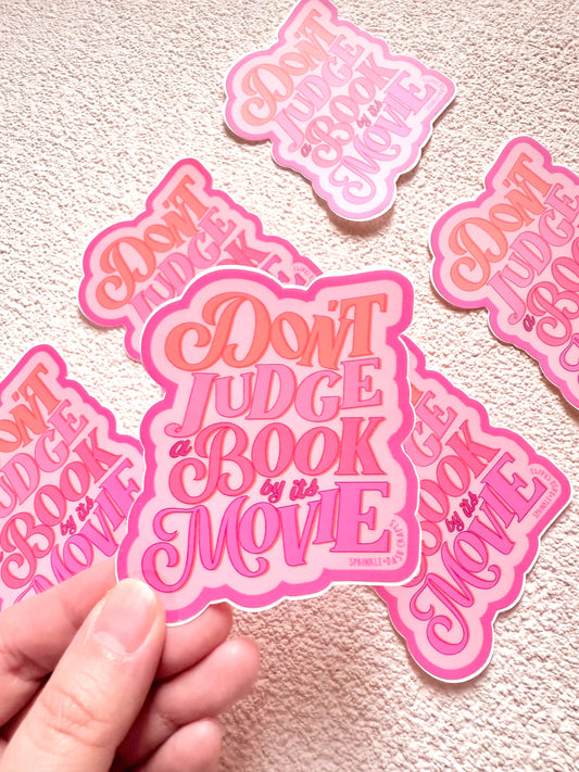 “DON’T JUDGE A BOOK” Premium Vinyl Sticker