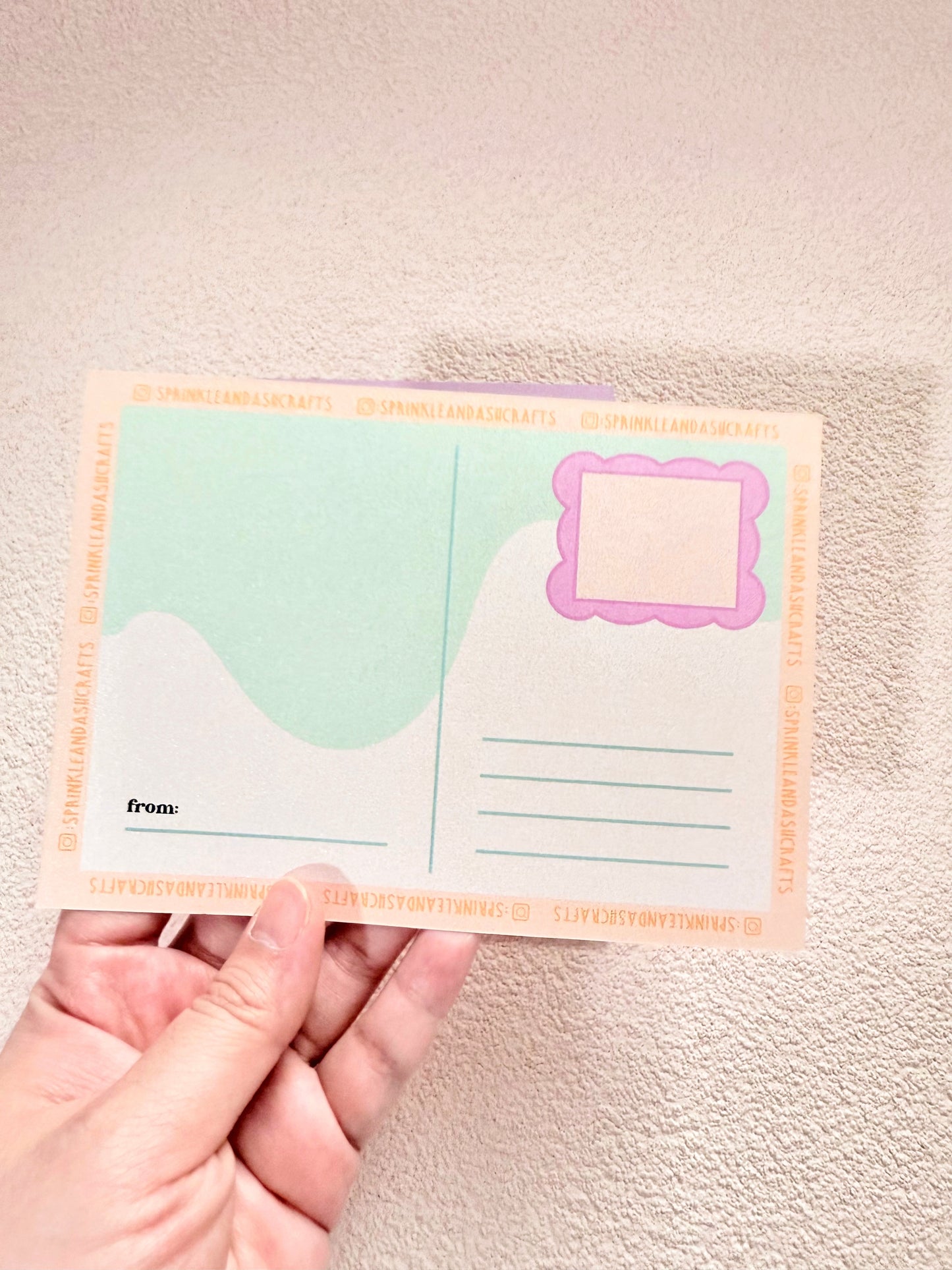 “BANDUNG SODA” Shimmery Postcard