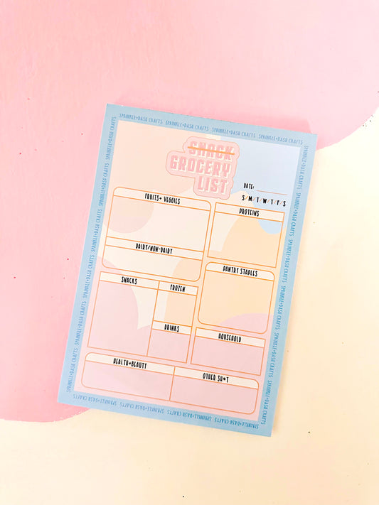 “GROCERY LIST” A5 Notepad