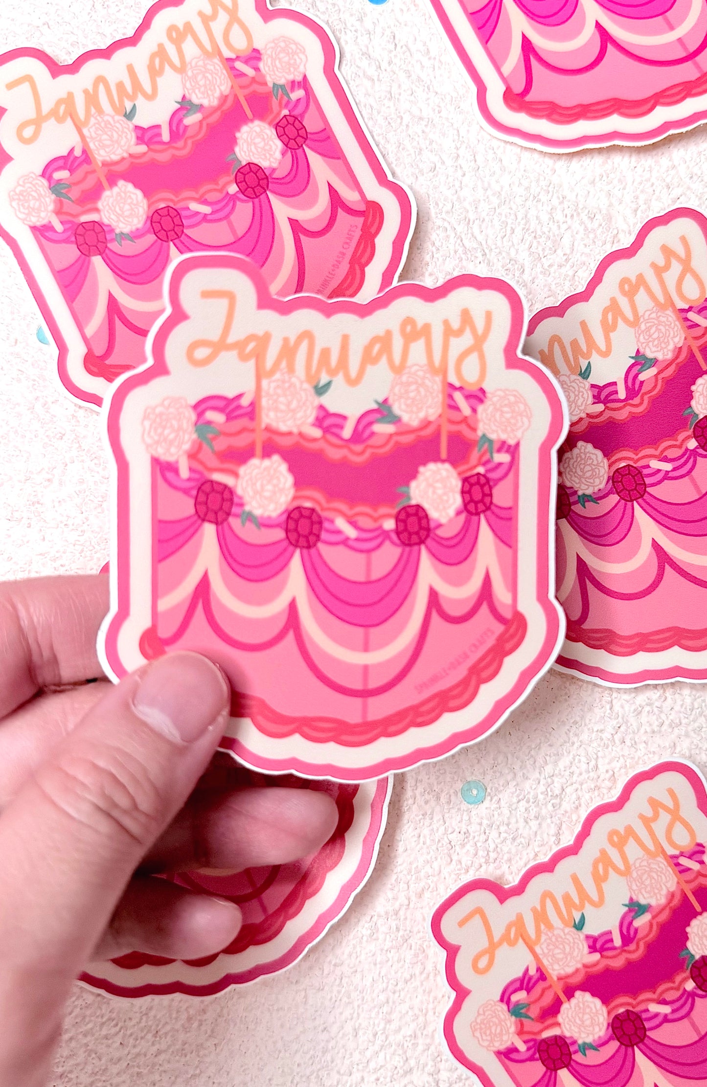 “VINTAGE BIRTHDAY CAKES” Premium Vinyl Stickers