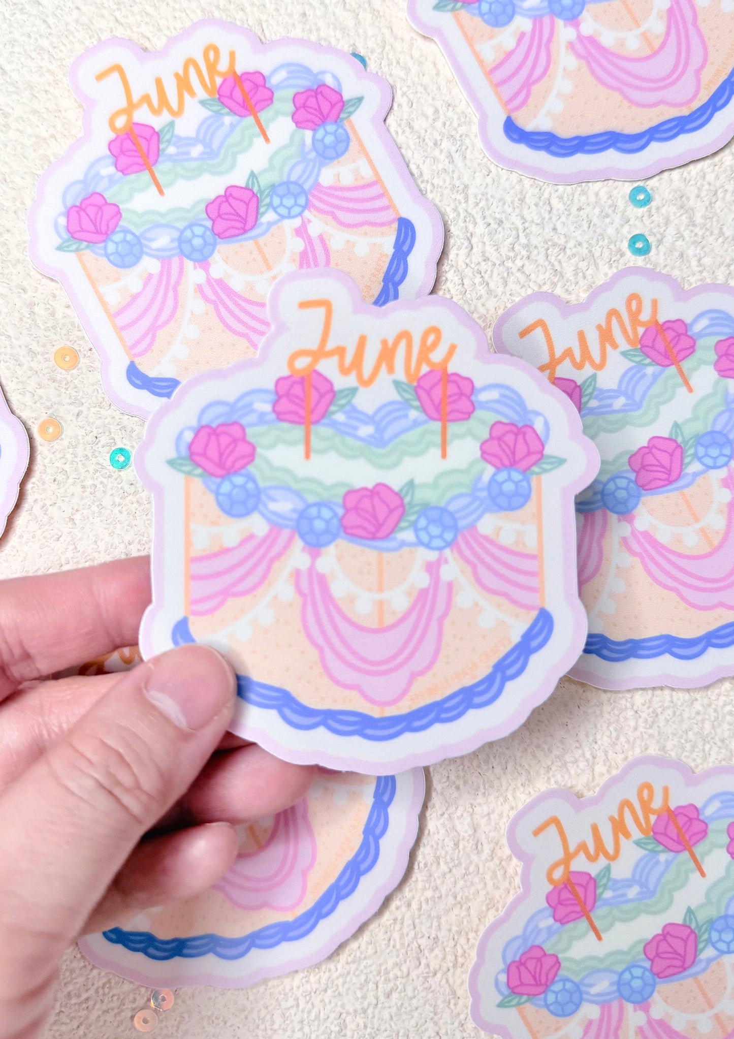 “VINTAGE BIRTHDAY CAKES” Premium Vinyl Stickers