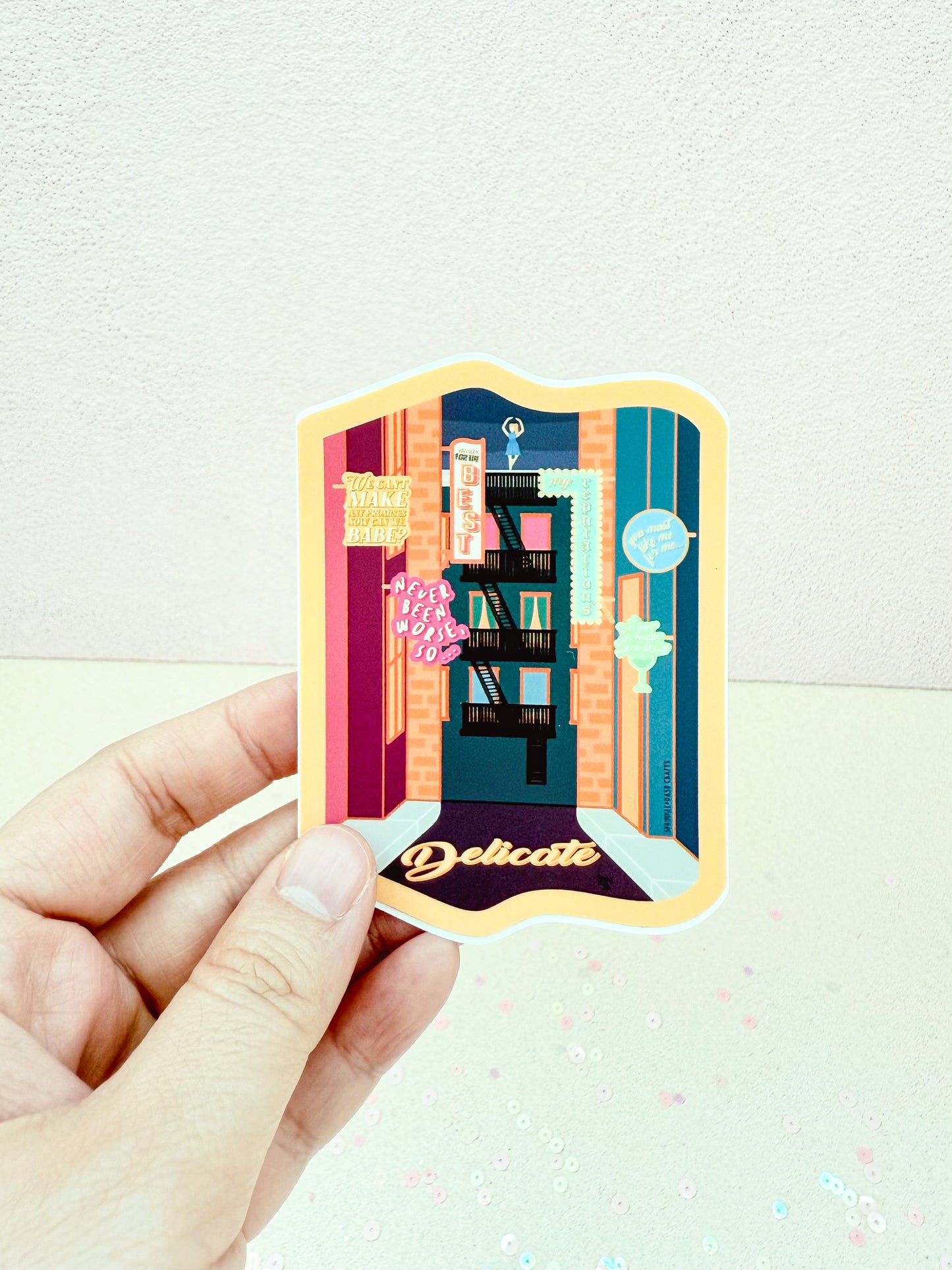 “DELICATE” Premium Vinyl Sticker