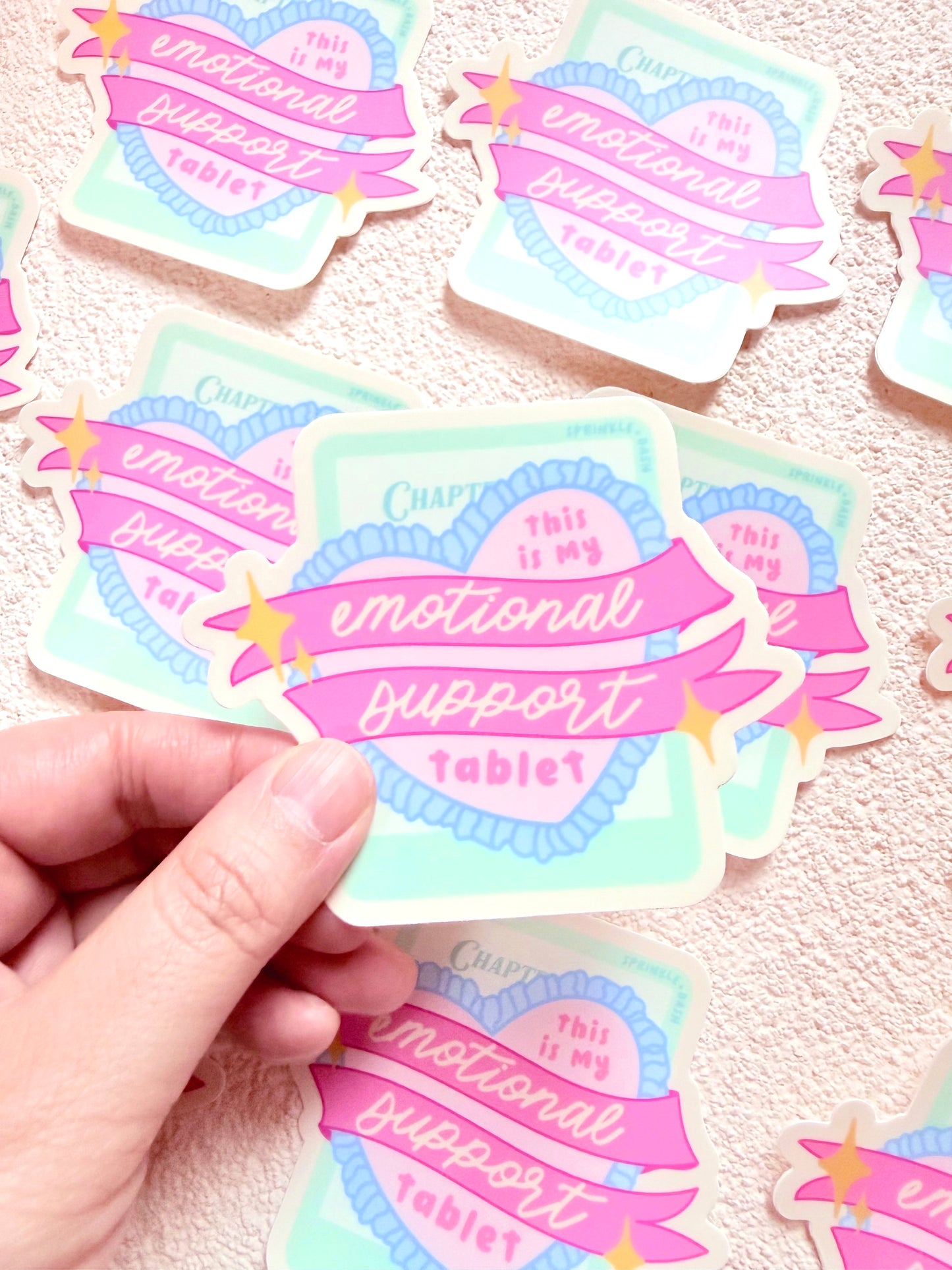 “EMOTIONAL SUPPORT TABLET” Premium Vinyl Sticker